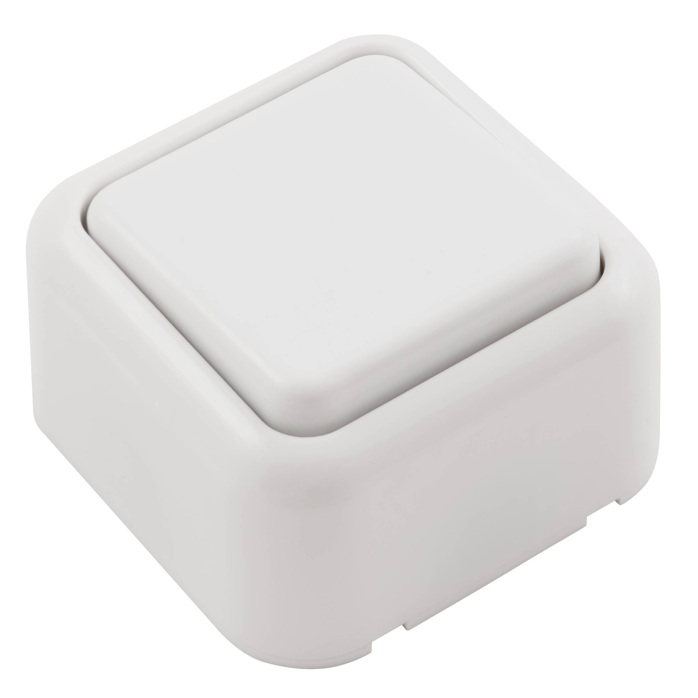 Taster McPower "Finery", 250V/10A, AP, weiß