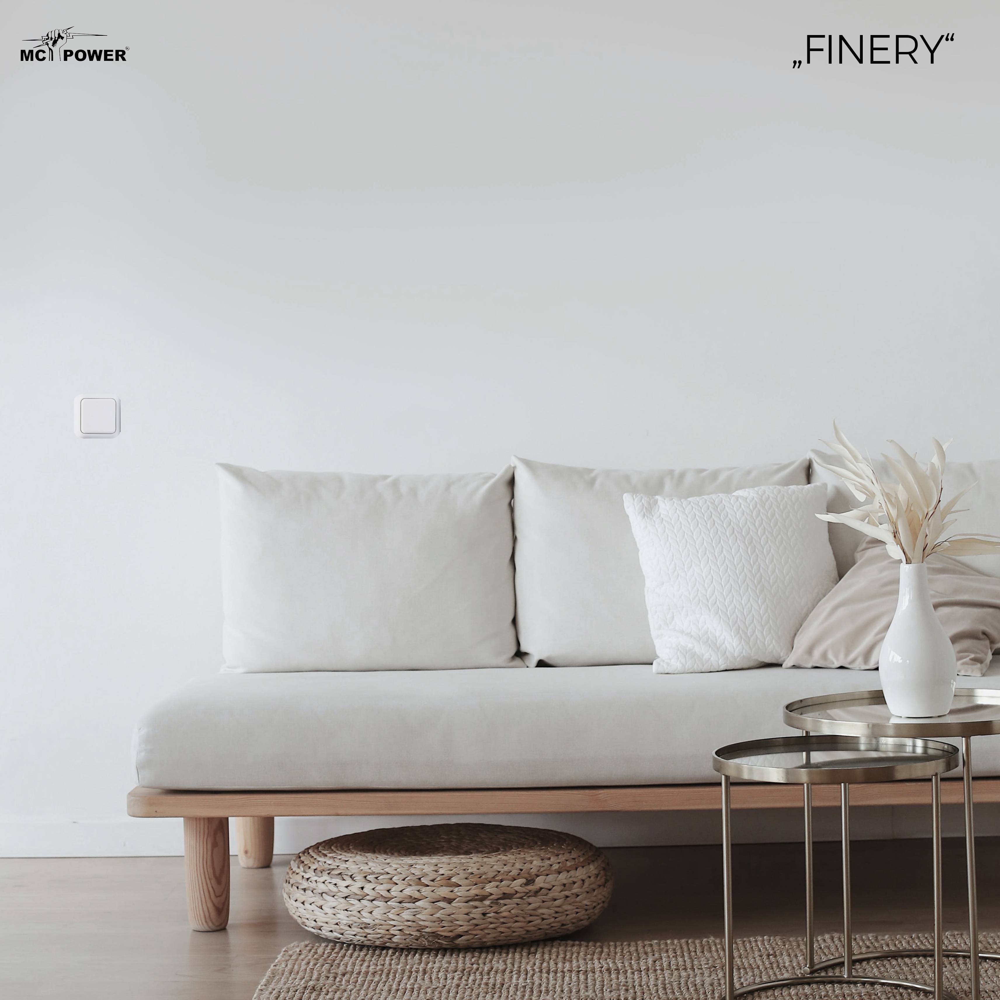 Wechselschalter McPower "Finery", 250V/10A , AP, weiß