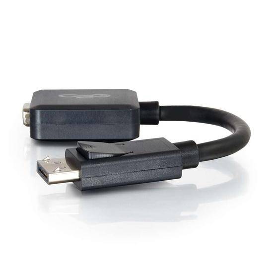 C2G 8in DisplayPort to VGA Adapter - DP to VGA Adapter Converter - Black - M/F - DisplayPort-Kabel - DisplayPort (M)