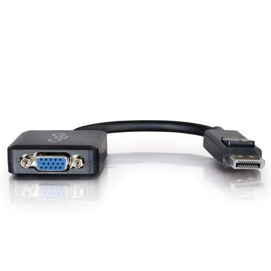 C2G 8in DisplayPort to VGA Adapter - DP to VGA Adapter Converter - Black - M/F - DisplayPort-Kabel - DisplayPort (M)