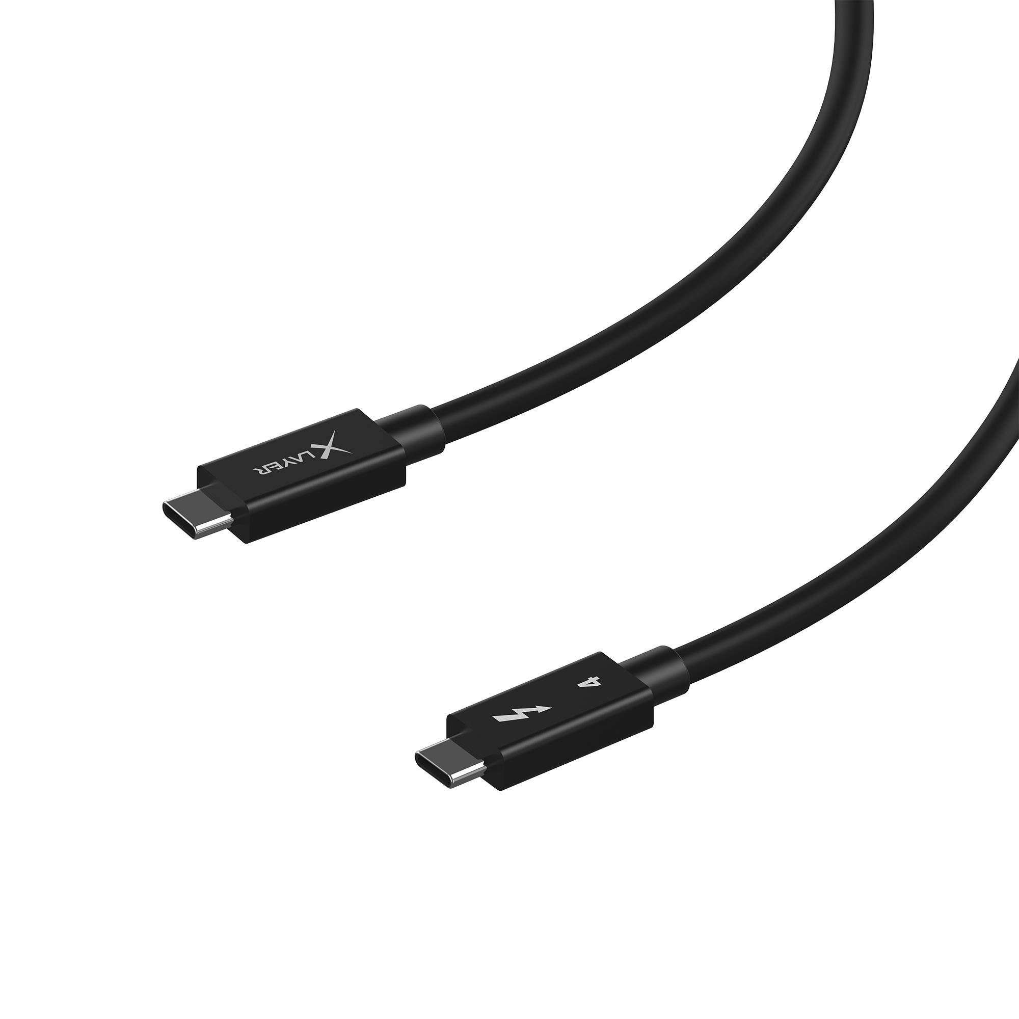 Kabel XLayer Typ-C Thunderbolt 4 Black 1 m