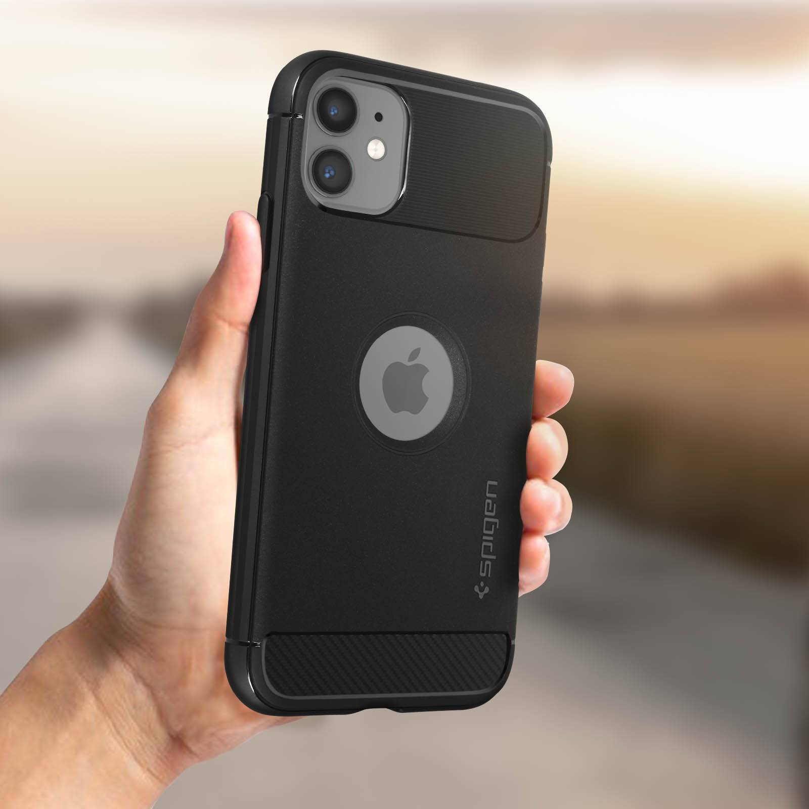 Spigen Rugged Armor Hülle iPhone 11 – Mattschwarz