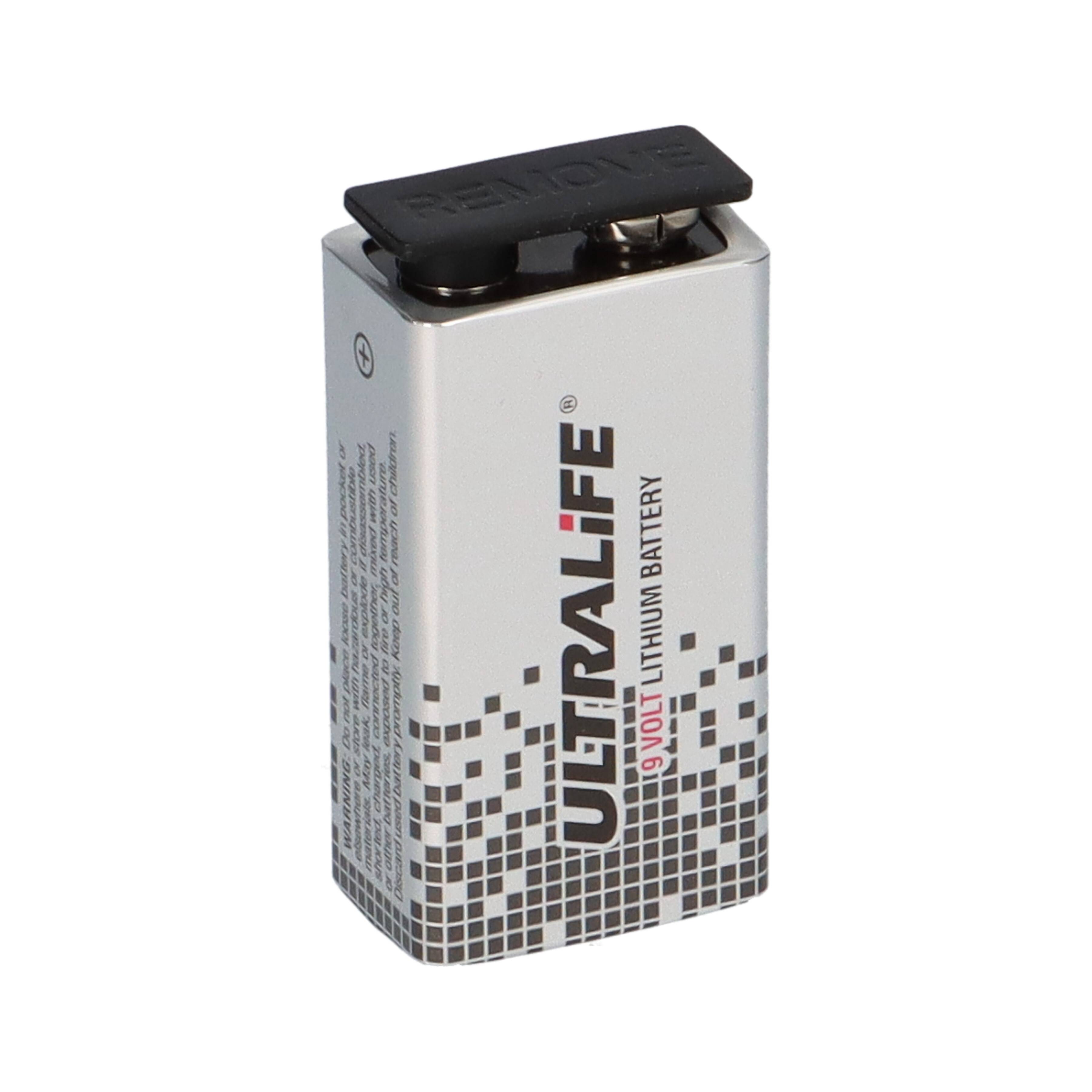 5x Ultralife U9VL-J-P Lithium 9V Block Batterie 1200mAh - passend für Rauchmelder &amp; Sicherheitstechnik