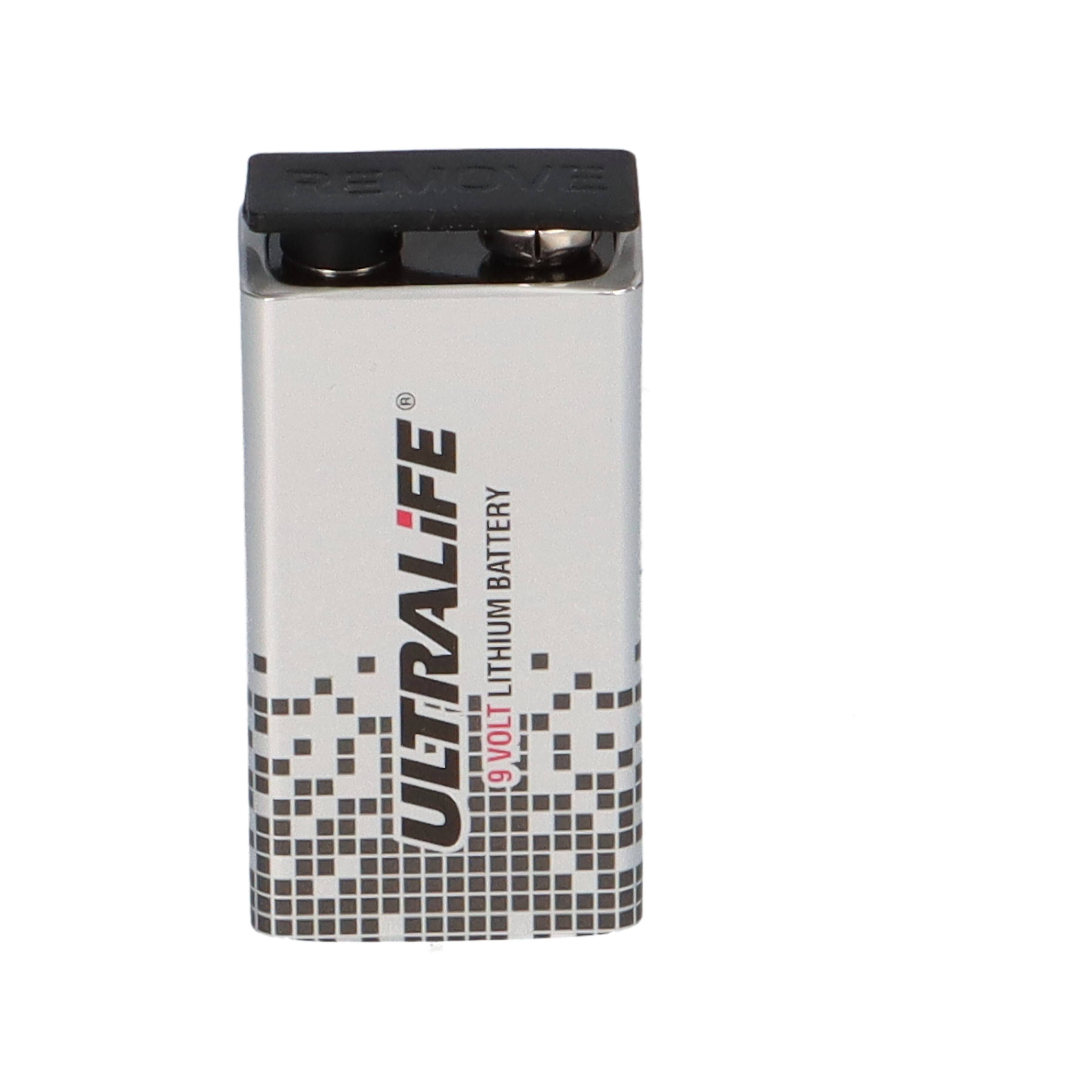5x Ultralife U9VL-J-P Lithium 9V Block Batterie 1200mAh - passend für Rauchmelder &amp; Sicherheitstechnik
