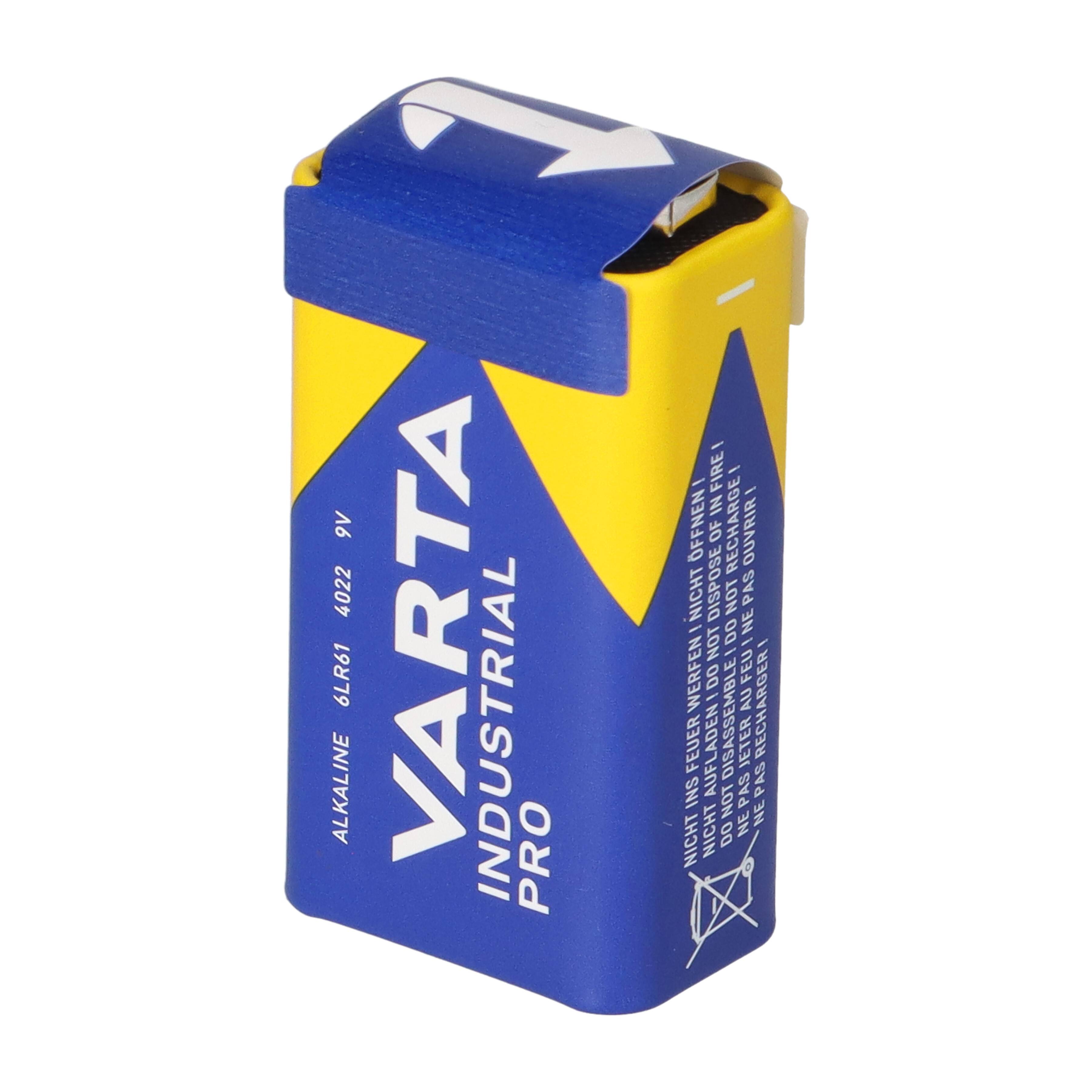 40x VARTA 4022 Industrial 9V Block Batterie 6LR61 - passend für Gewerbe, Service &amp; Rauchmelder