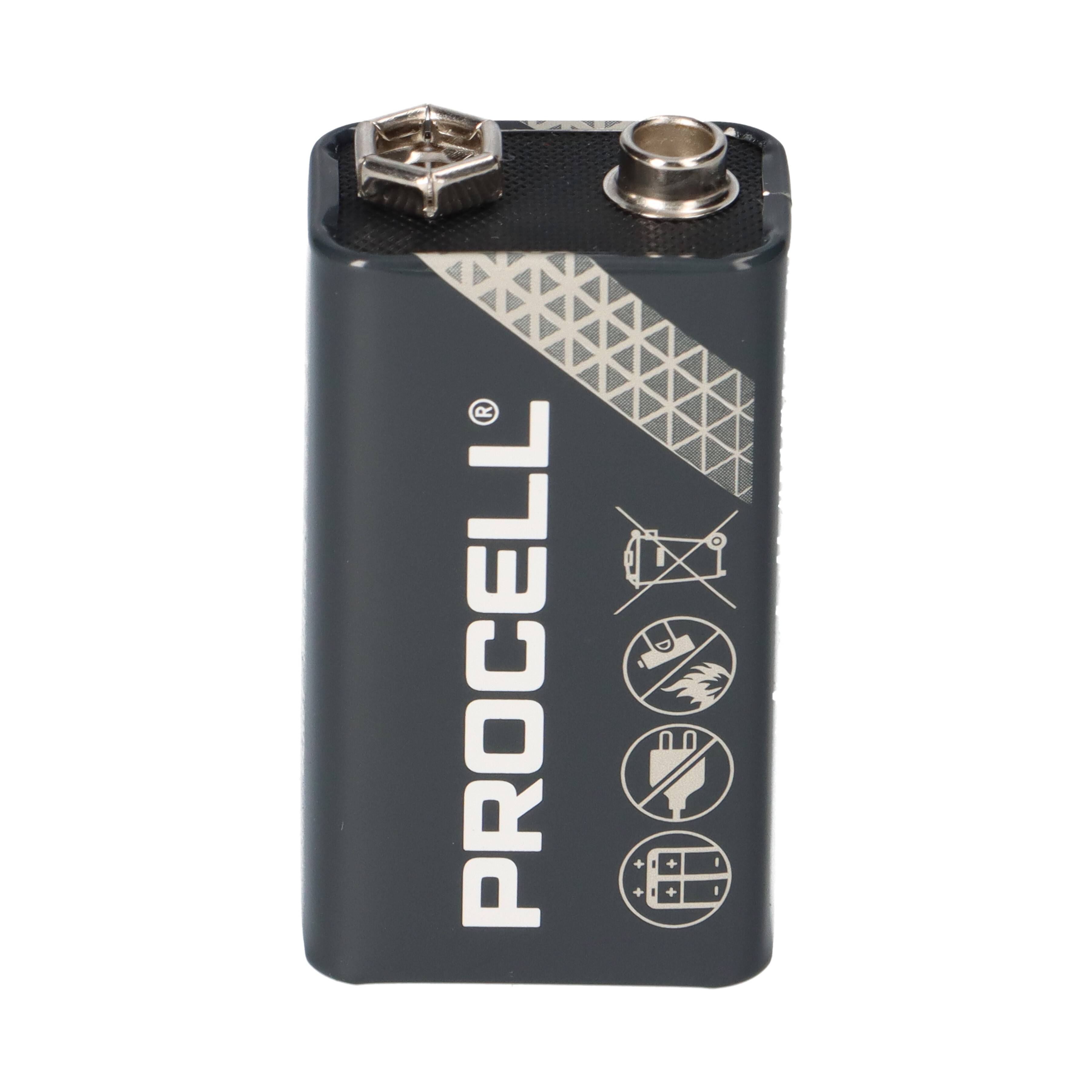 10x Duracell Procell MN1604 9V Block Batterie - passend für Rauchmelder, Messgeräte & Audio