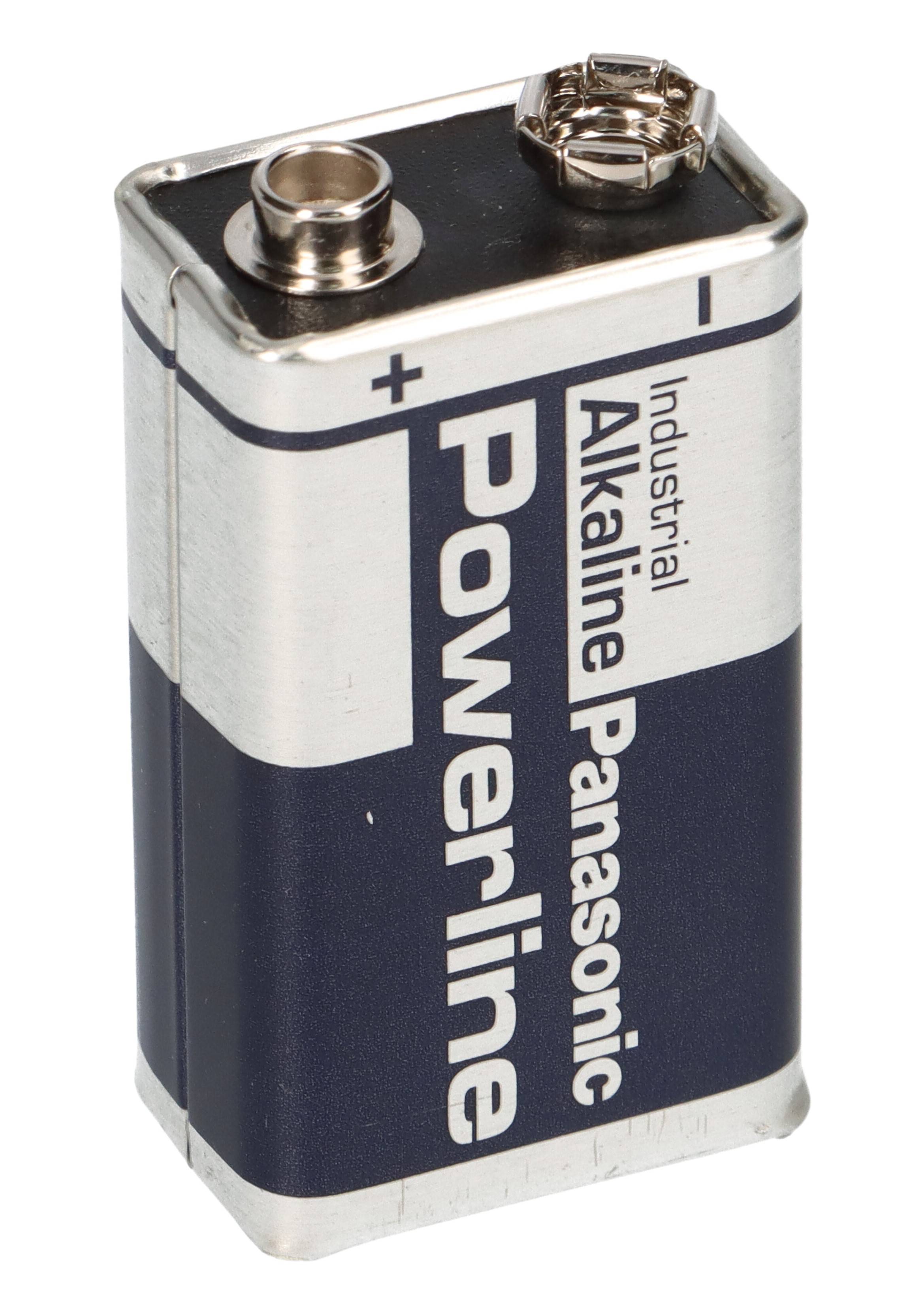 Panasonic Powerline 6LR61 9V Block Batterie - passend für Rauchmelder, Messgeräte & Audio