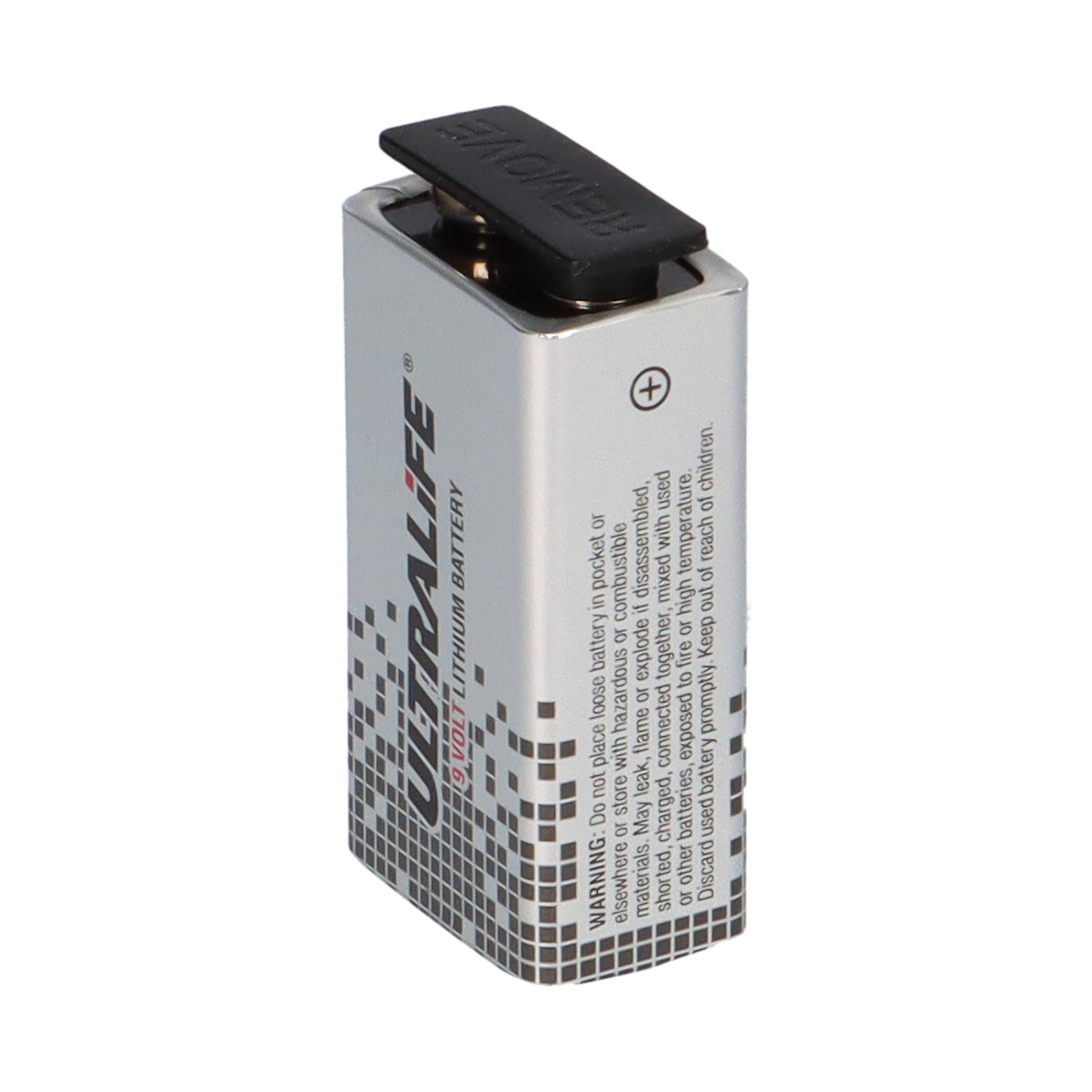 10x Ultralife U9VL-J-P Lithium 9V Block Batterie 1200mAh - passend für Rauchmelder & Sicherheitstechnik