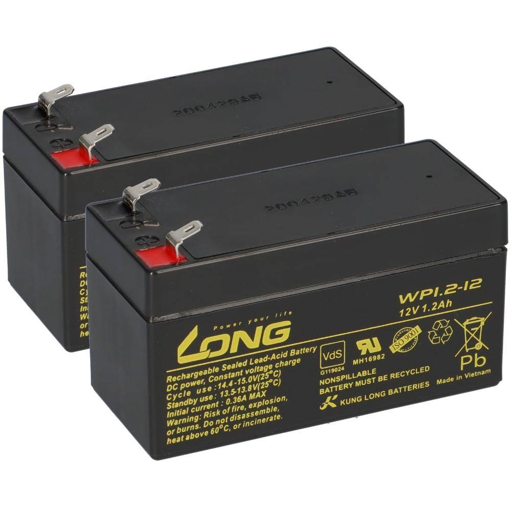 2x 12V 1,2Ah kompatibel Krankenhausbett Evolution AGM VdS