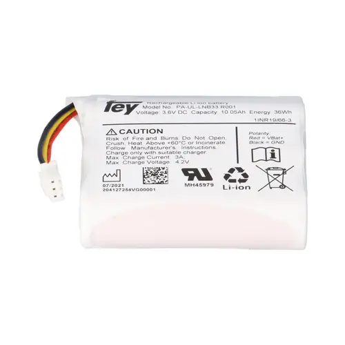 Lithium-Ionen Akkupack 3,6V 10,05Ah 36Wh 1S3P Kabel & Stecker Lithium-Ionen Akkupack 3,6V 10,05Ah 36Wh 1S3P Kabel & Stecker