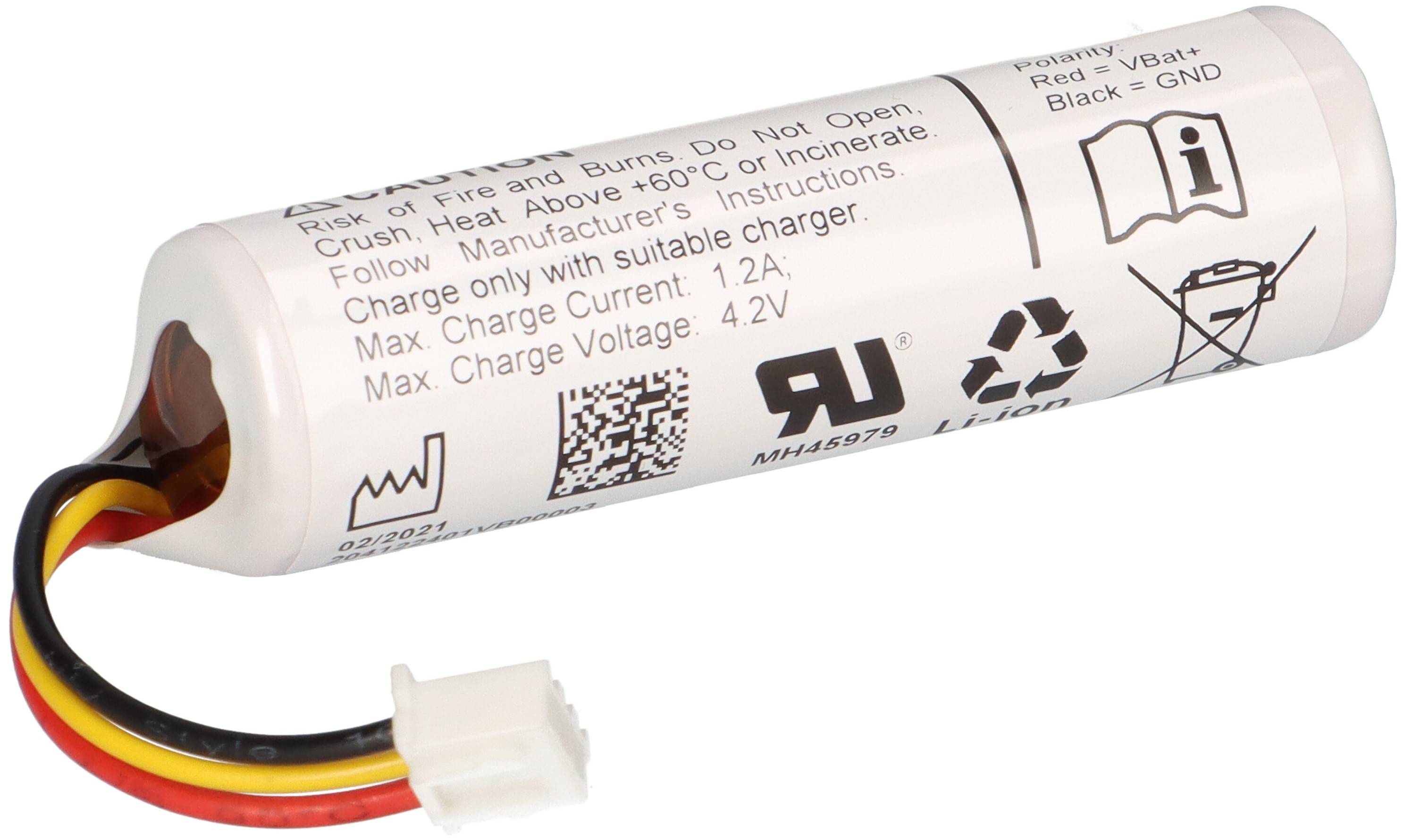 Lithium-Ionen Akkupack 3,6V 3,35Ah 12Wh 1S1P mit Kabel und Stecker
