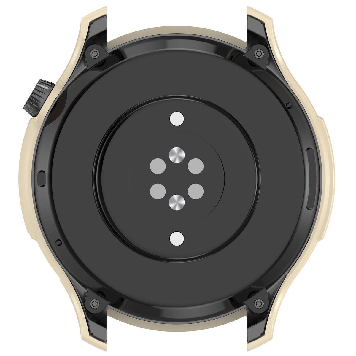 Für Amazfit GTR 4 Schutzhülle PC gehärtetes Glas Creme Hülle Case