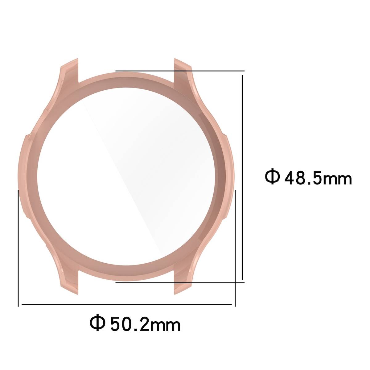 Für Amazfit GTR 4 Schutzhülle PC gehärtetes Glas Rosa Hülle Case Cover