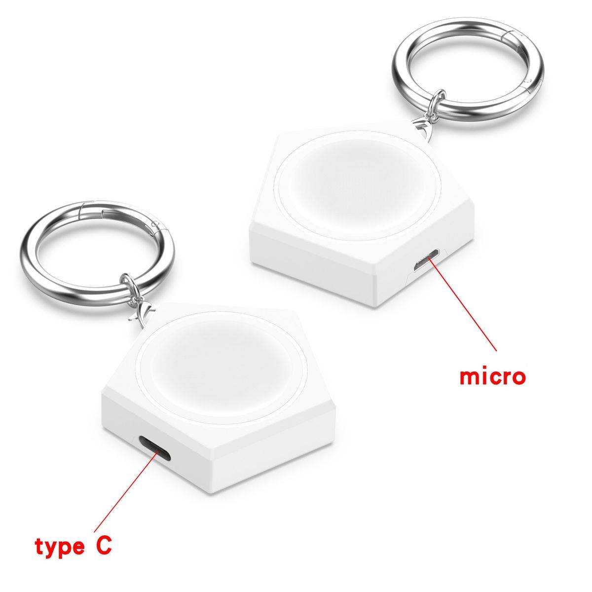 Wireless Portabel Kabelloses Ladegerät Anhänger für Apple Watch Modelle Schwarz Zubehör