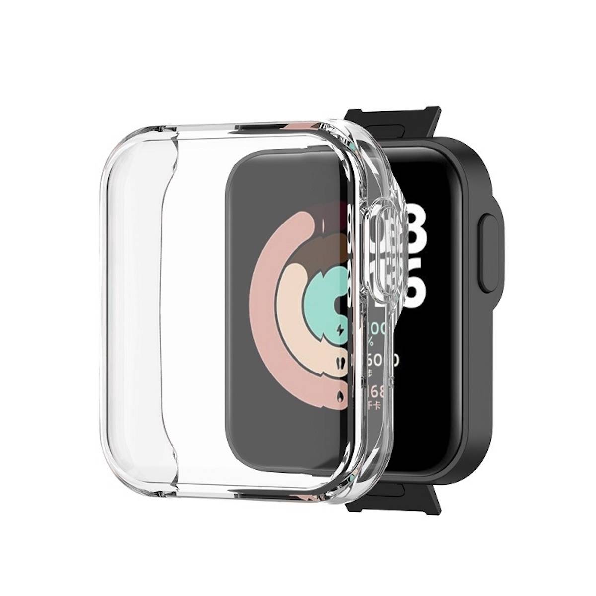 Für Xiaomi Redmi Watch TPU Watch Case Hülle Case Cover Schutz Zubehör