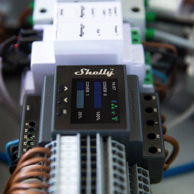 Home Shelly Relais "Pro Dual Cover PM" 2x Rolladensteuerung WLAN LAN BT DIN-Rail