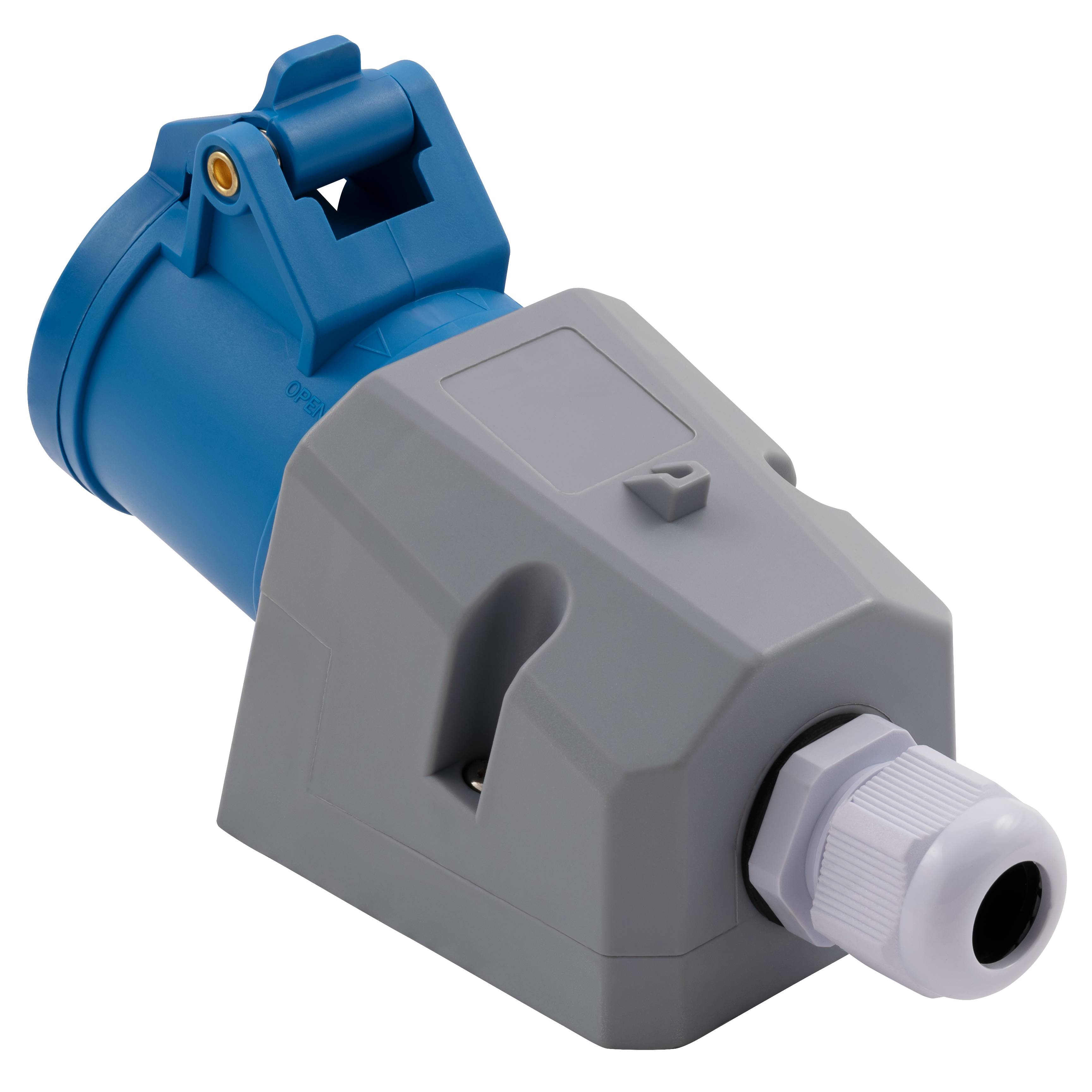 CEE-Kupplung McPower, Wandmontage, IP44, 250V, 16A, 3-polig, IP44