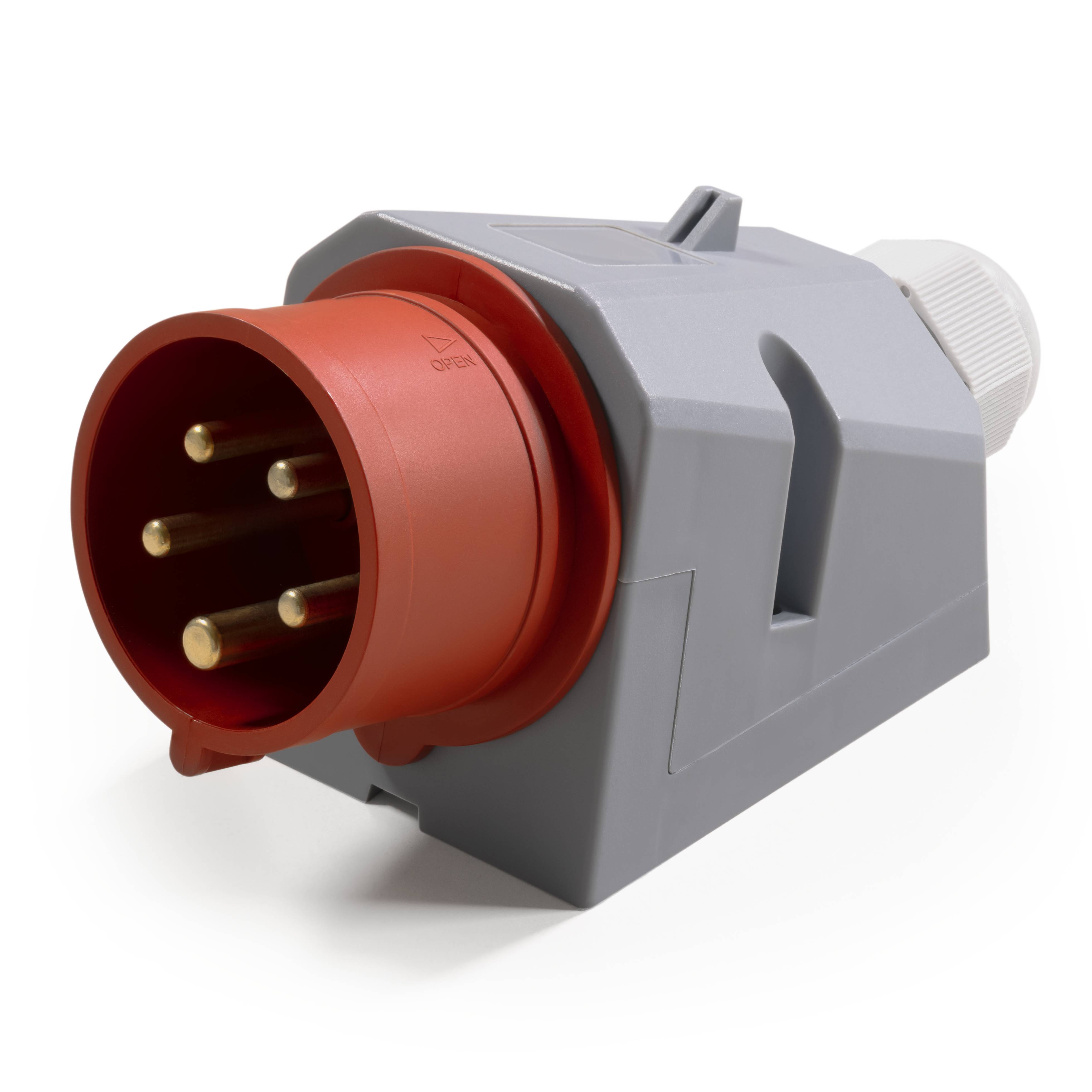 CEE-Stecker McPower, Wandmontage, IP44, 415V, 16A, 5-polig, IP44
