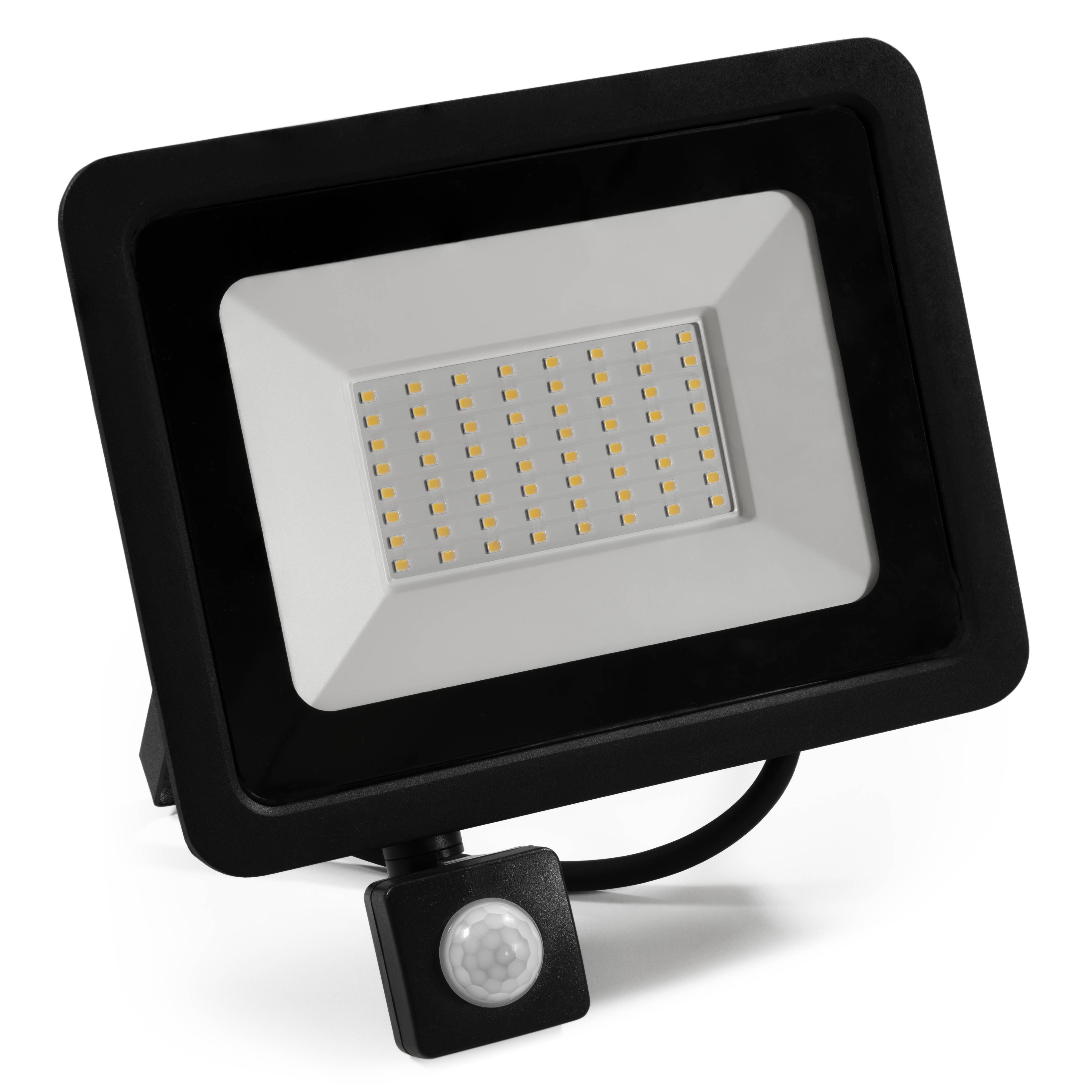 LED-Außenstrahler McShine "Slim" 50W, 4250lm, IP66, 4000K, Bewegungsmelder