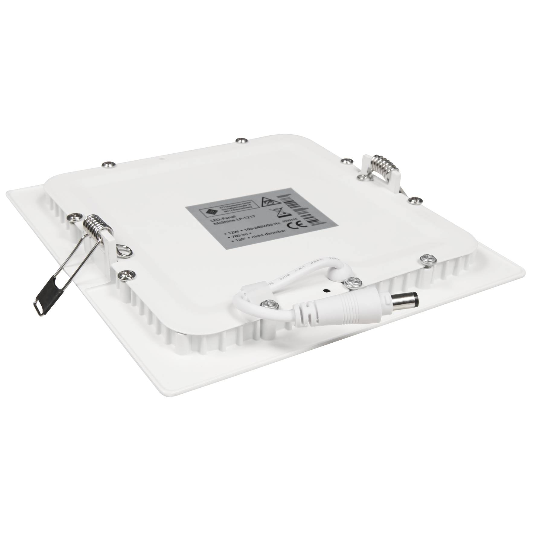 LED-Panel McShine "LP-1217SW", 12W, 170x170mm, 1224 lm, 3000K, warmweiß