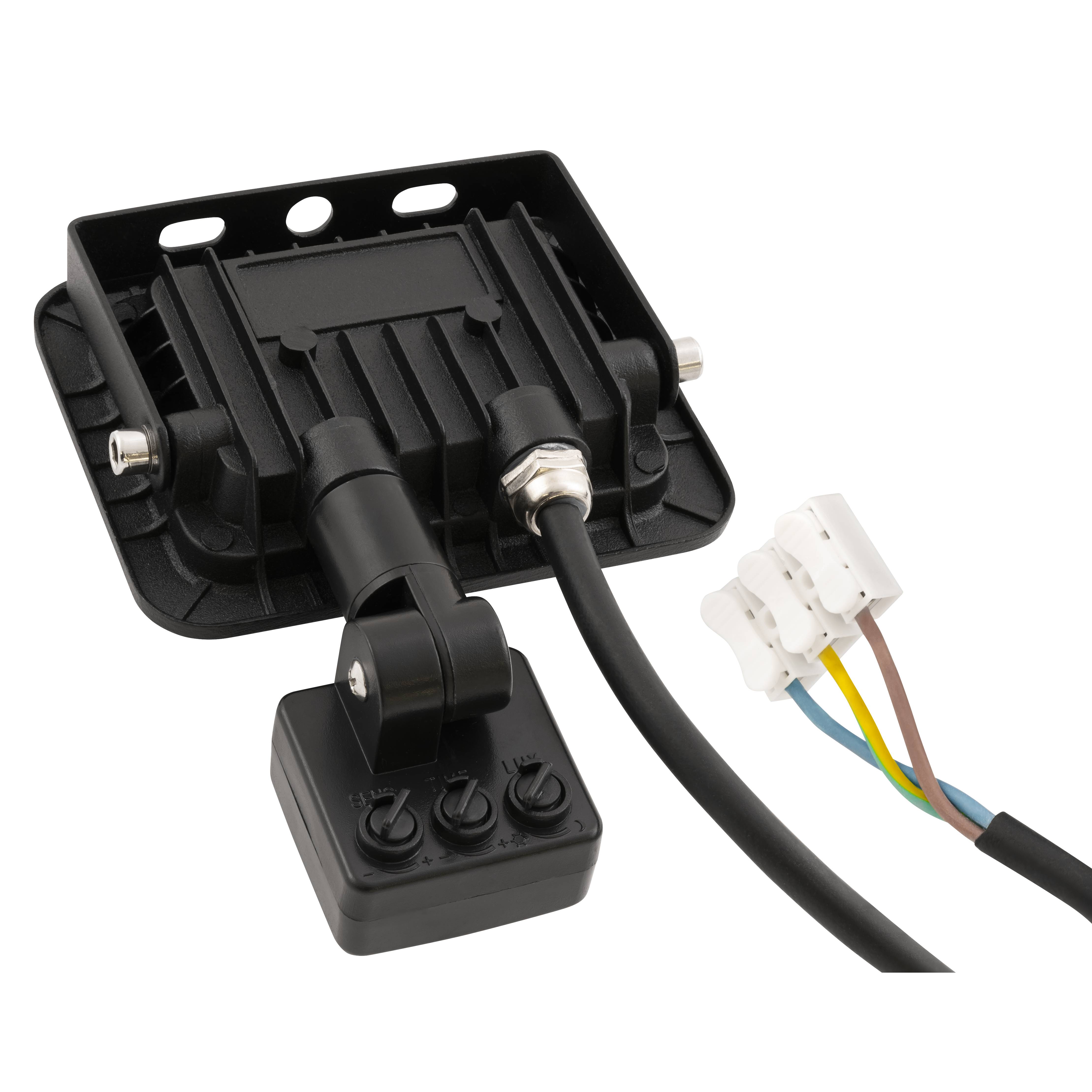 LED-Außenstrahler McShine "Slim" 10W, 850lm, IP66, 4000K, Bewegungsmelder