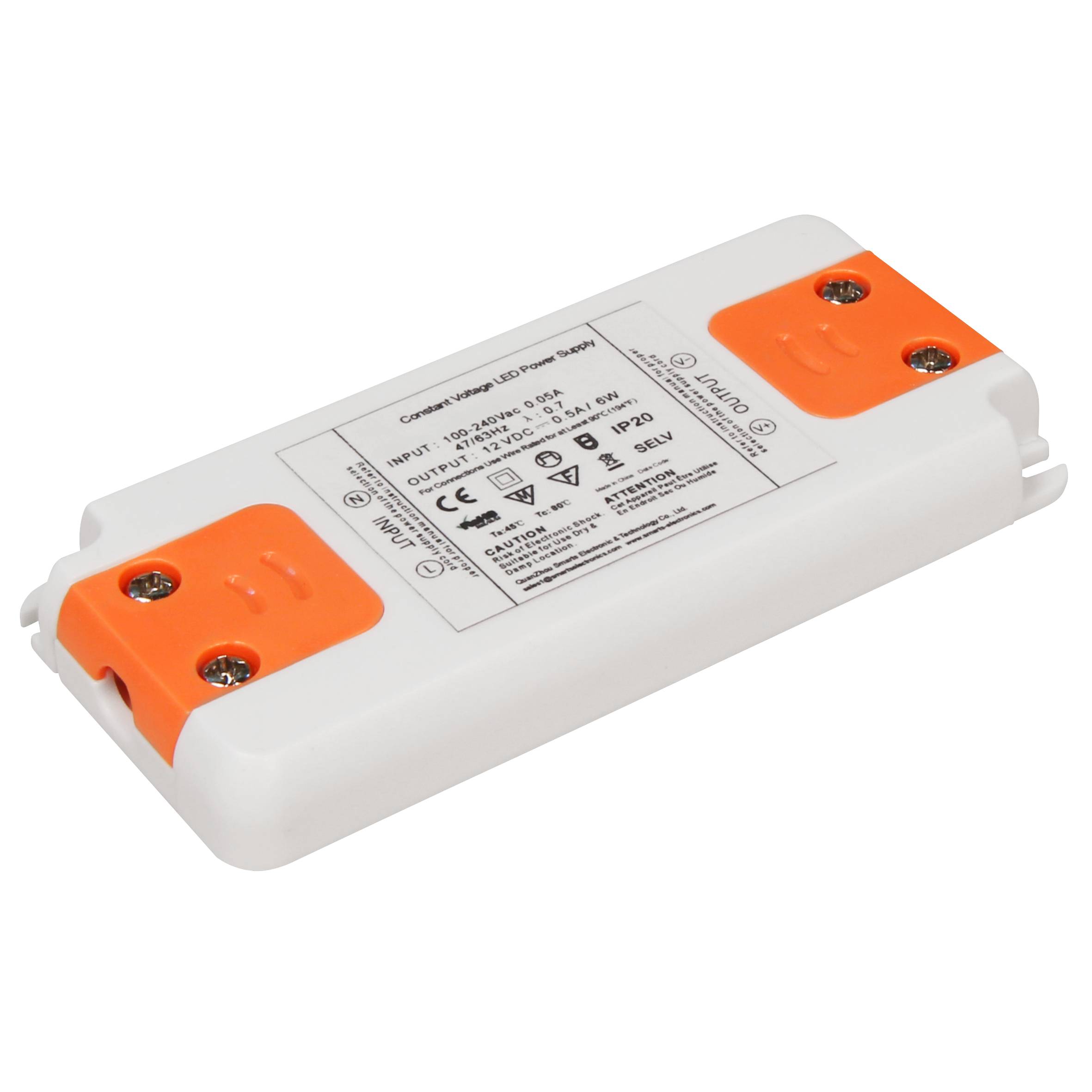 LED-Trafo McShine "Slim" elektronisch, 1-6W, 230V auf 12V, 99x46x12mm