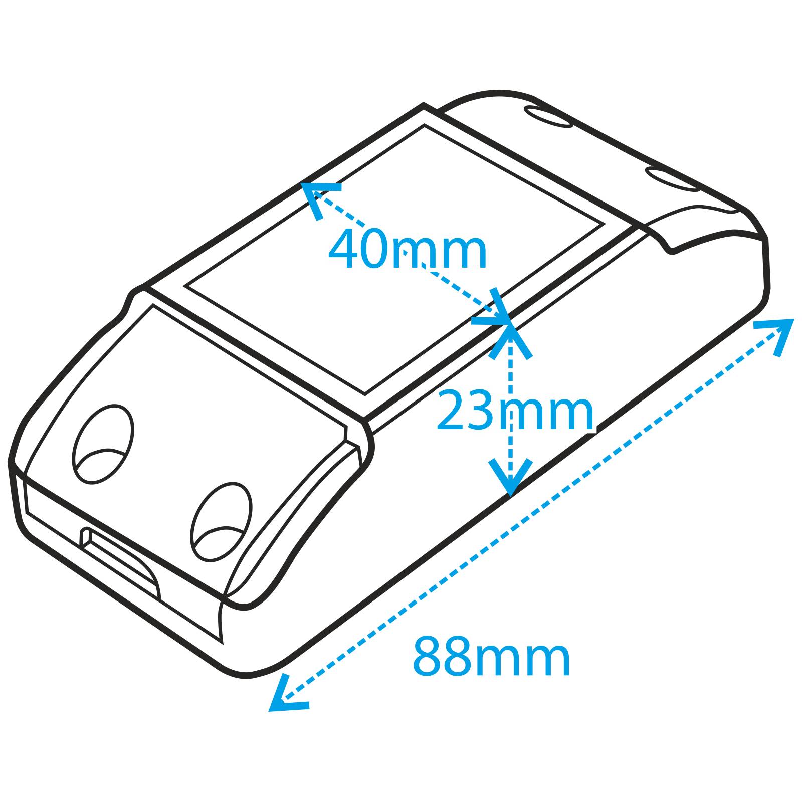 LED-Trafo McShine, elektronisch, 0,5-12W, 230V auf 12V, 88x40x23mm