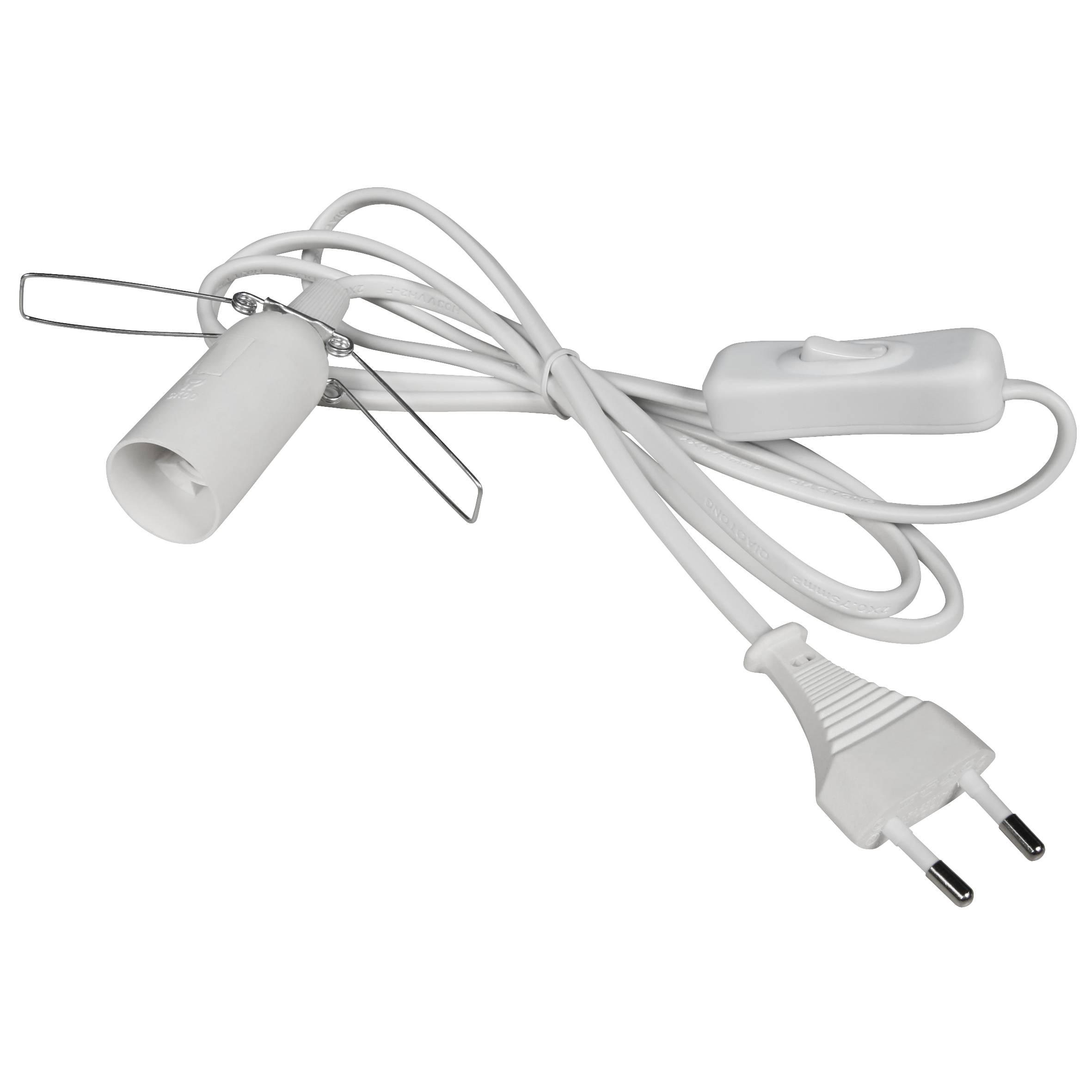 Lampenfassung McShine E14 mit 1,5m Kabel, Schalter und Eurostecker