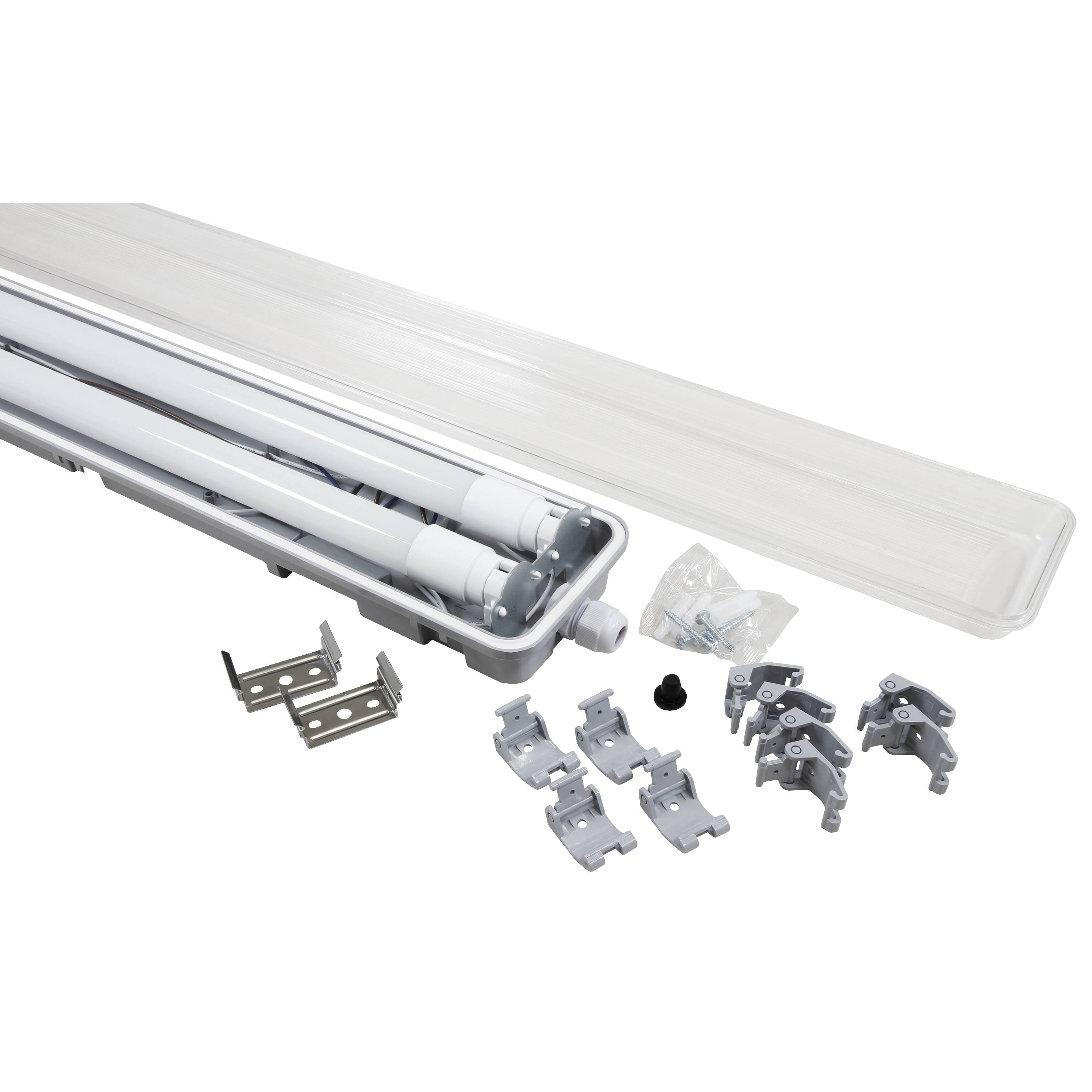LED Feuchtraumleuchte McShine "FL-23" IP65, 4800lm, 4000K, 48W, 150cm, neutralweiß