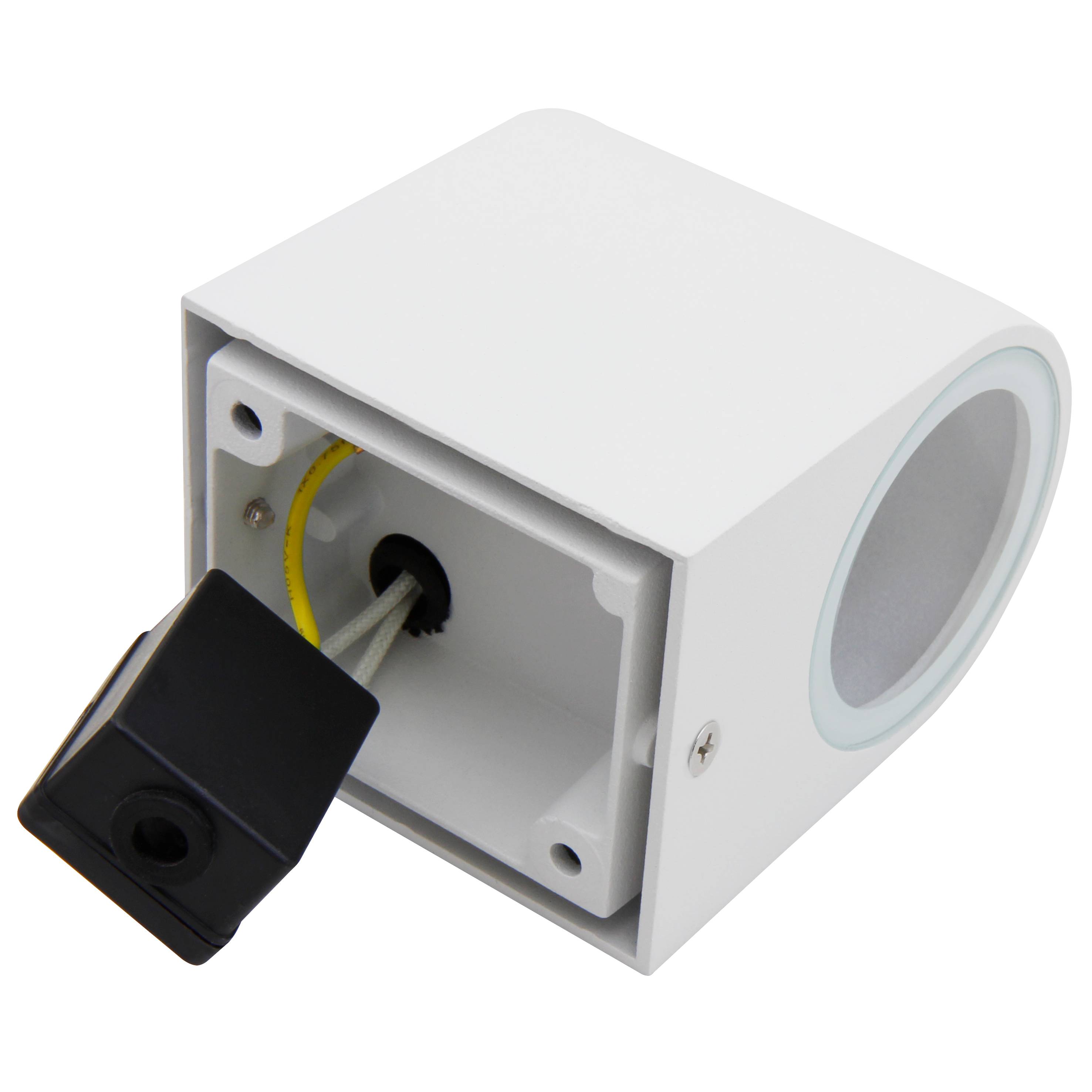 Wandleuchte McShine "Oval-W" weiß, IP44, 1x GU10, Aluminium Gehäuse