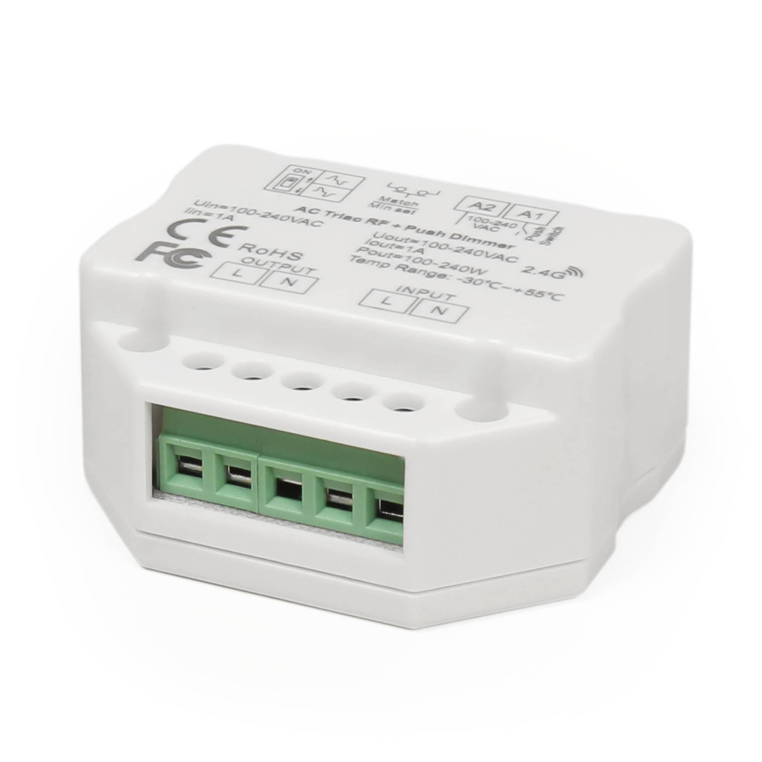 Tast-Dimmer McShine "TD-24" LED-geeignet, max. 240W, 230V, passend für UP-Dose