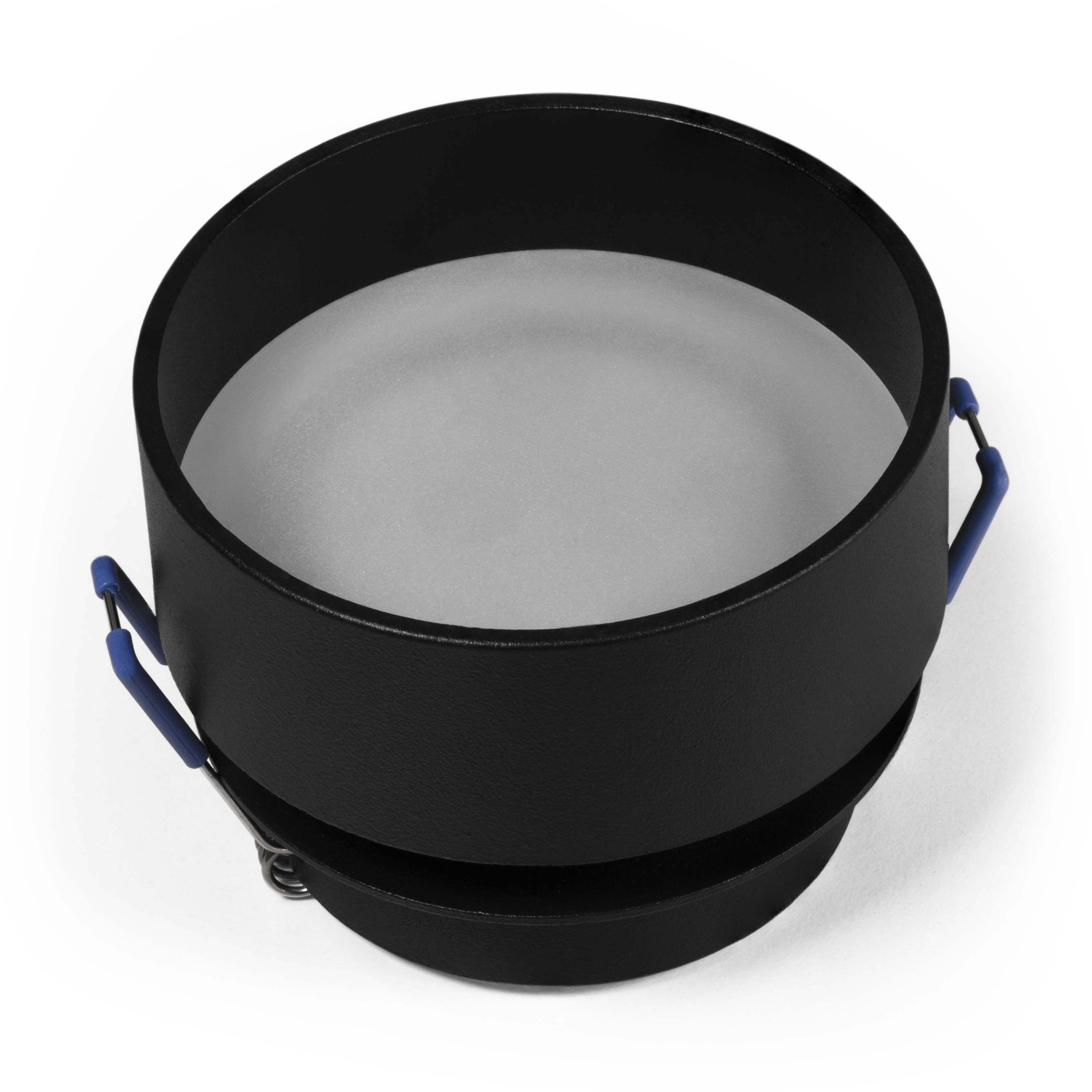 Einbaurahmen McShine "DL-21" rund, mit Frontglas, schwarz