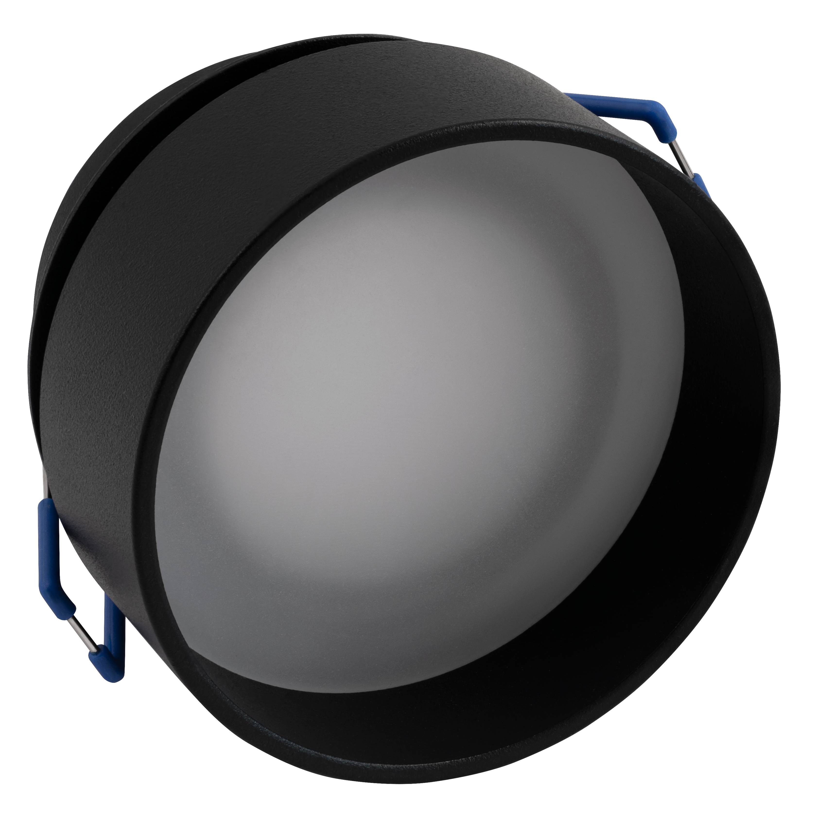 Einbaurahmen McShine "DL-21" rund, mit Frontglas, schwarz