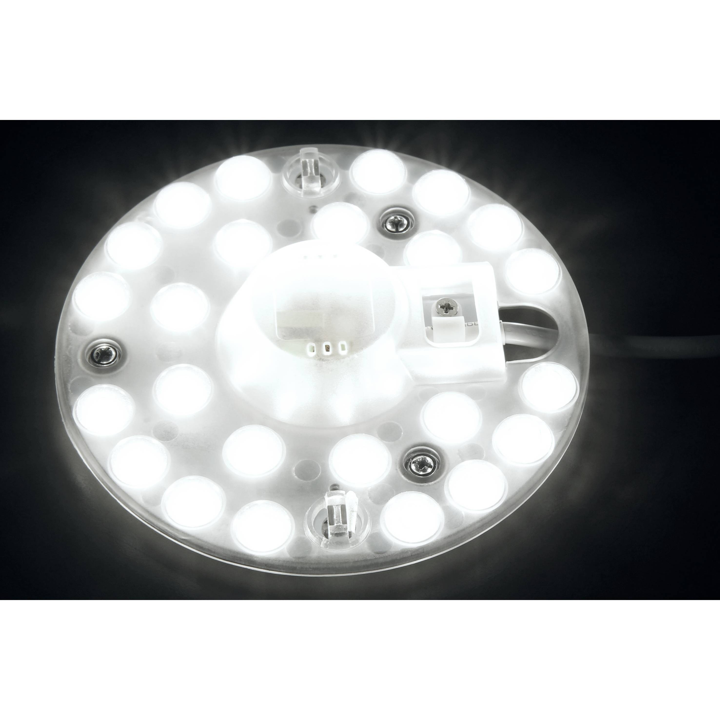 LED-Modul McShine, Umrüstsatz mit Magnethalterung, Ø12,5cm, 12W, 1200lm, 4000K