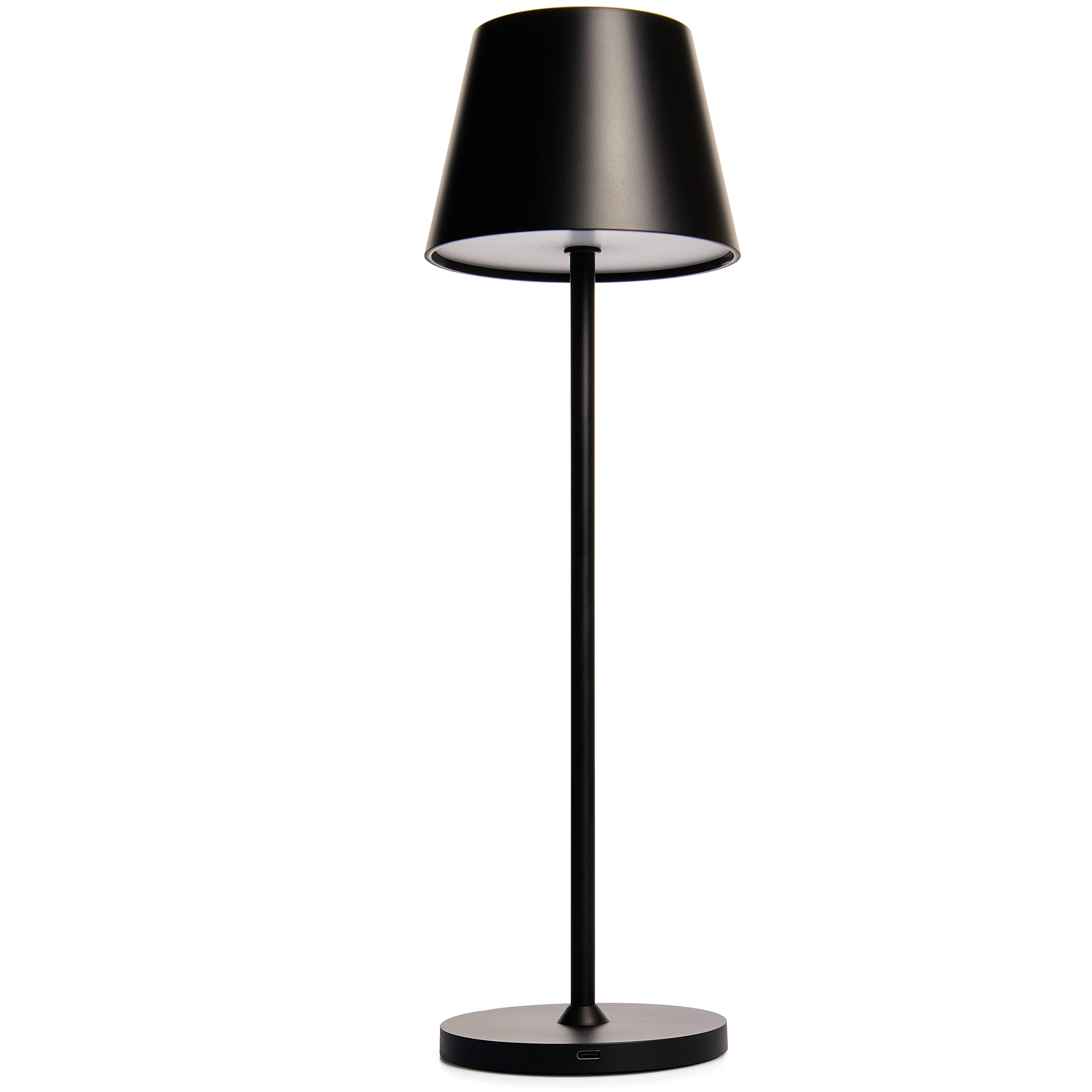 Rolf Kern - Akku LED Tischleuchte CLUB, 38cm, schwarz, IP54