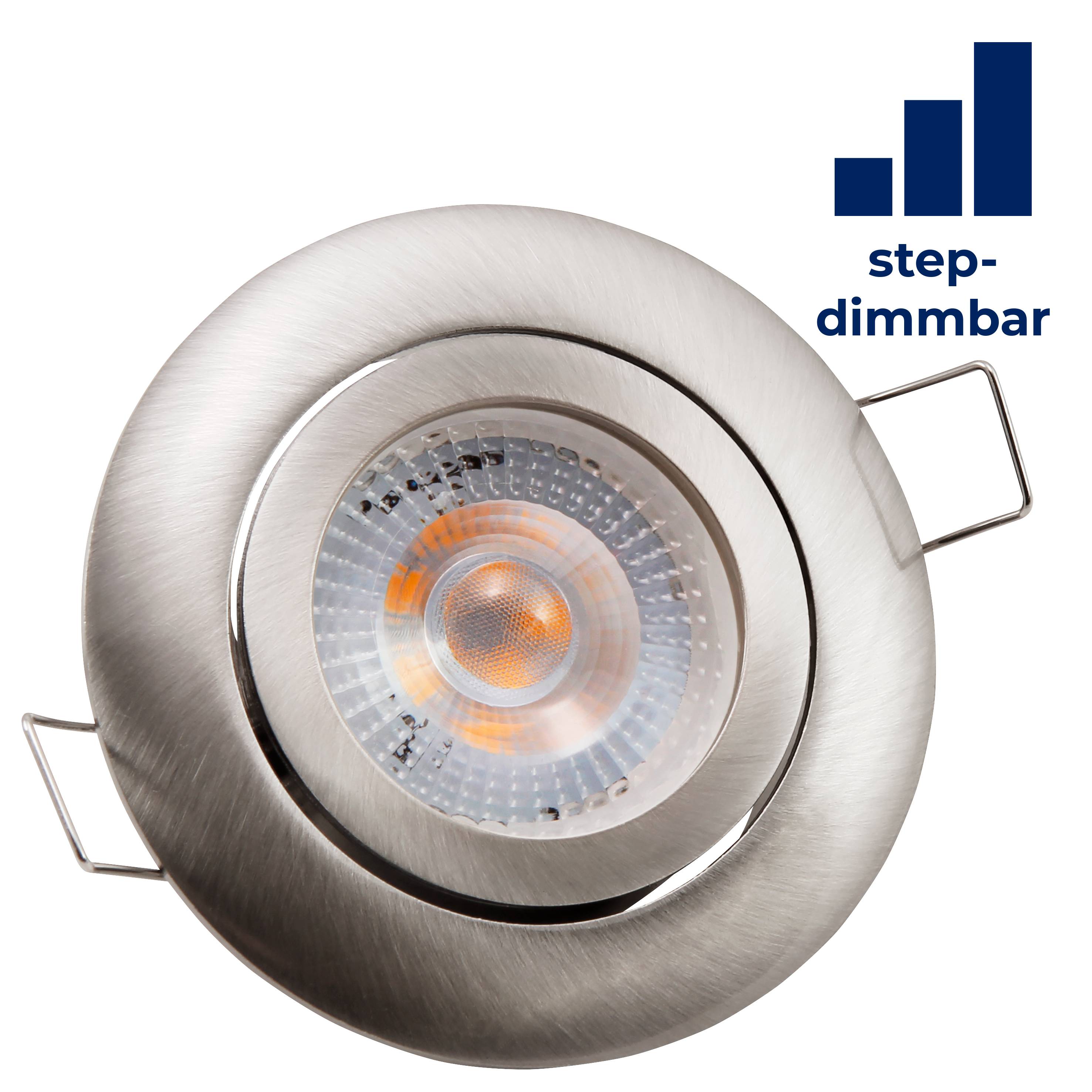 LED-Einbauleuchte McShine "Eco-50" 5W, 400lm, 3000K, step-dimmbar