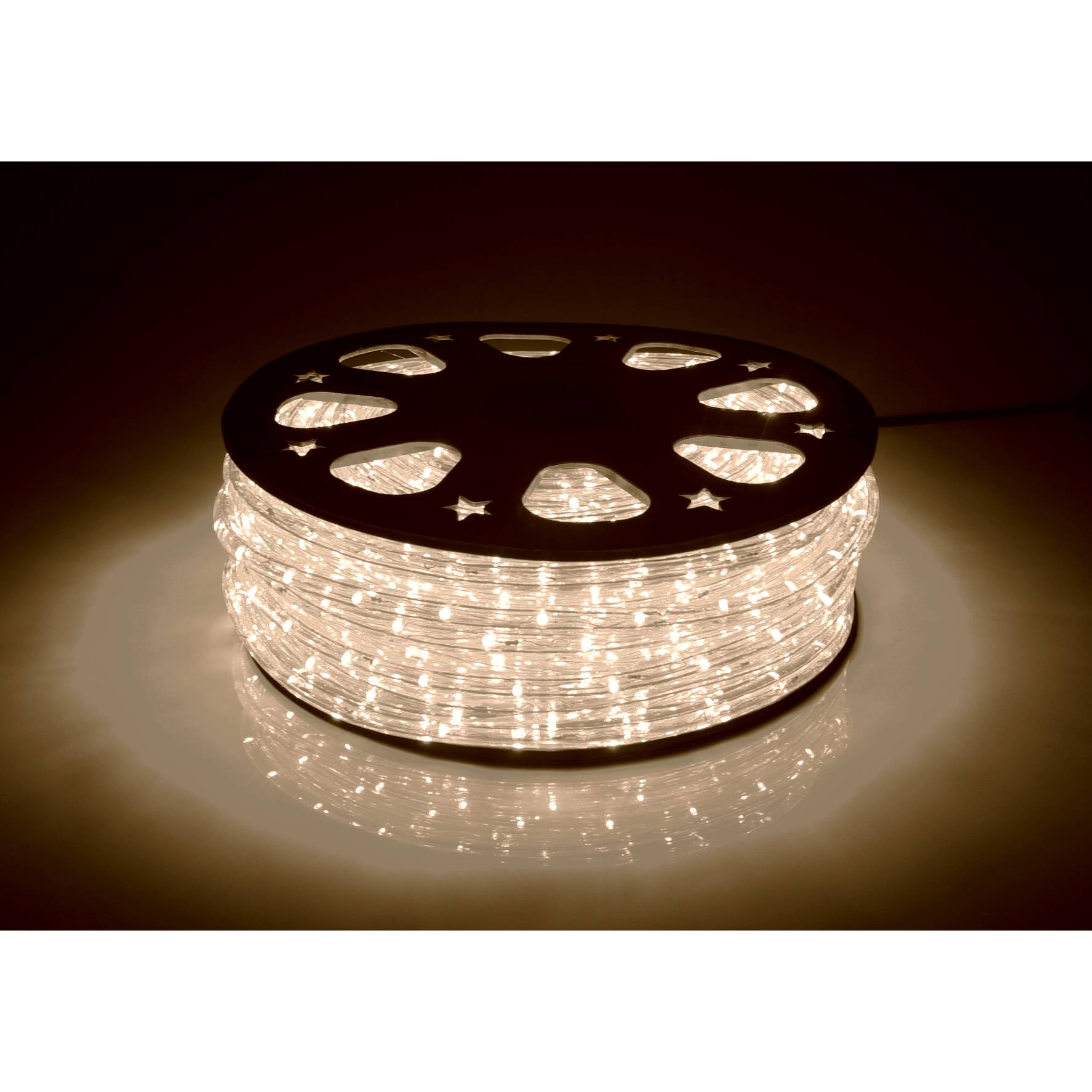 LED-Lichtschlauch McShine, 44m, 1.584 LEDs, IP44, warmweiß, 3000K, 13mm-Ø, 2596lm, 123W