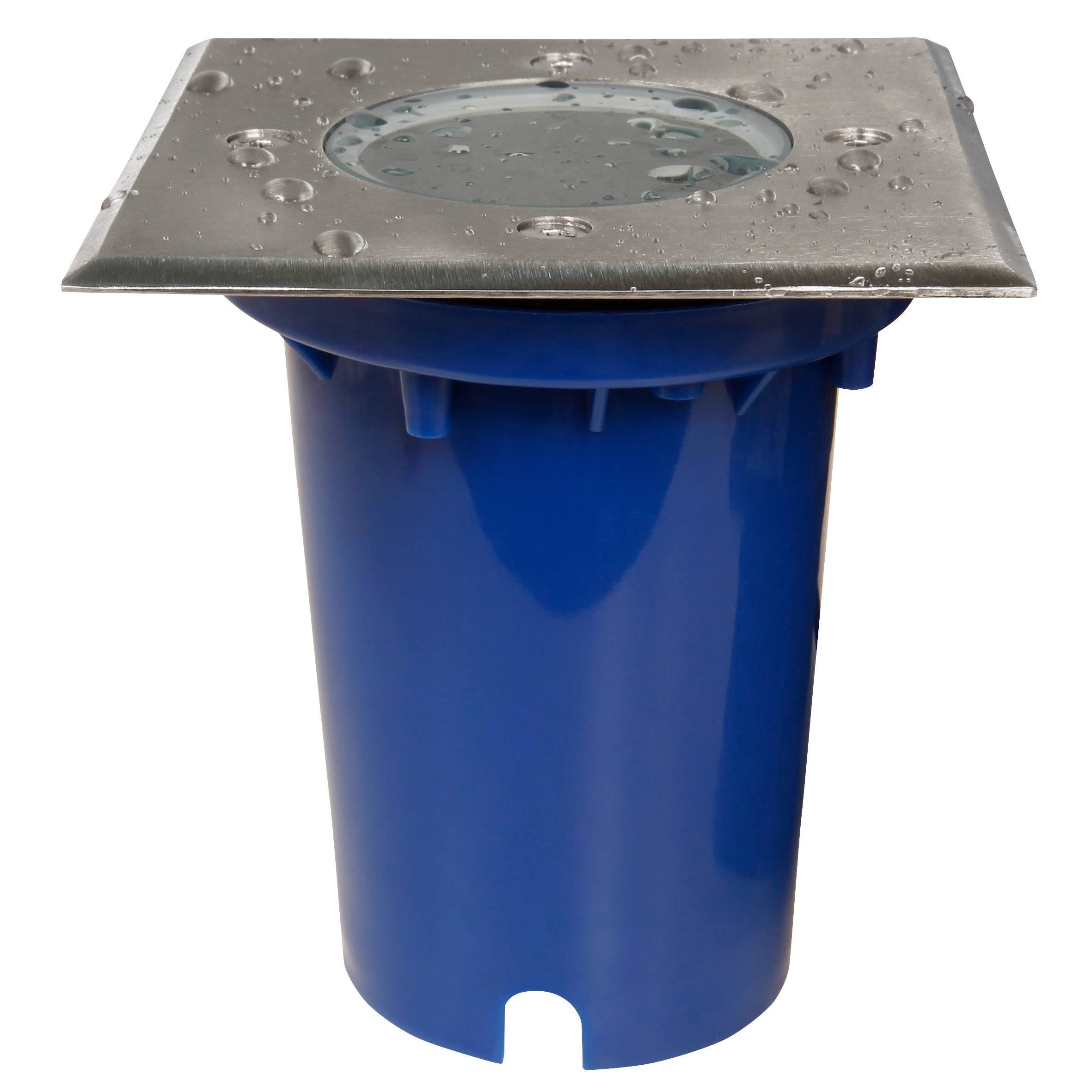 Bodeneinbauleuchte McShine "BL-12Q", GU10-Fassung, 120x120x125mm, mit 2 Eingängen