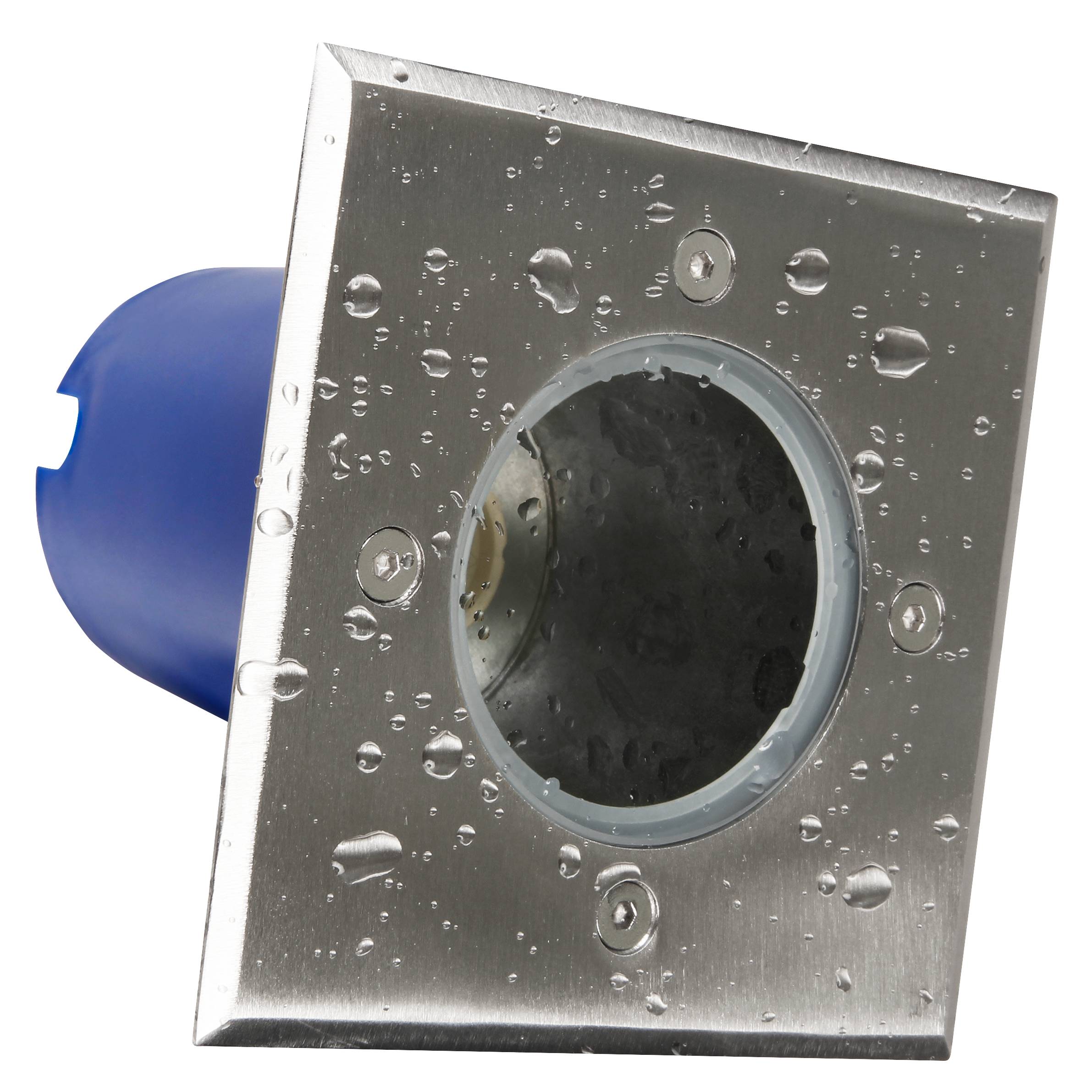 Bodeneinbauleuchte McShine "BL-12Q", GU10-Fassung, 120x120x125mm, mit 2 Eingängen