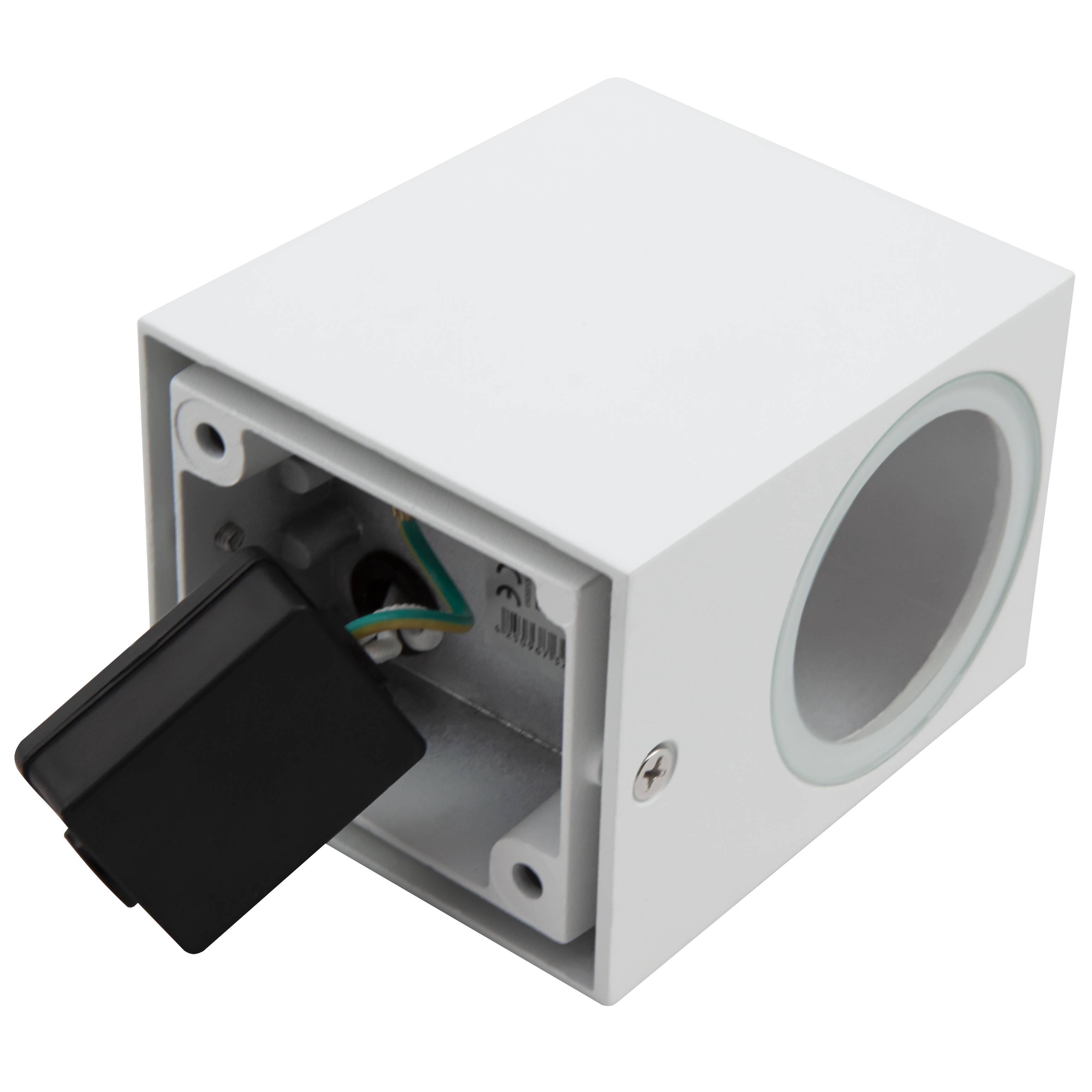 Wandleuchte McShine "Square-W" weiß, IP44, 1x GU10, Aluminium Gehäuse