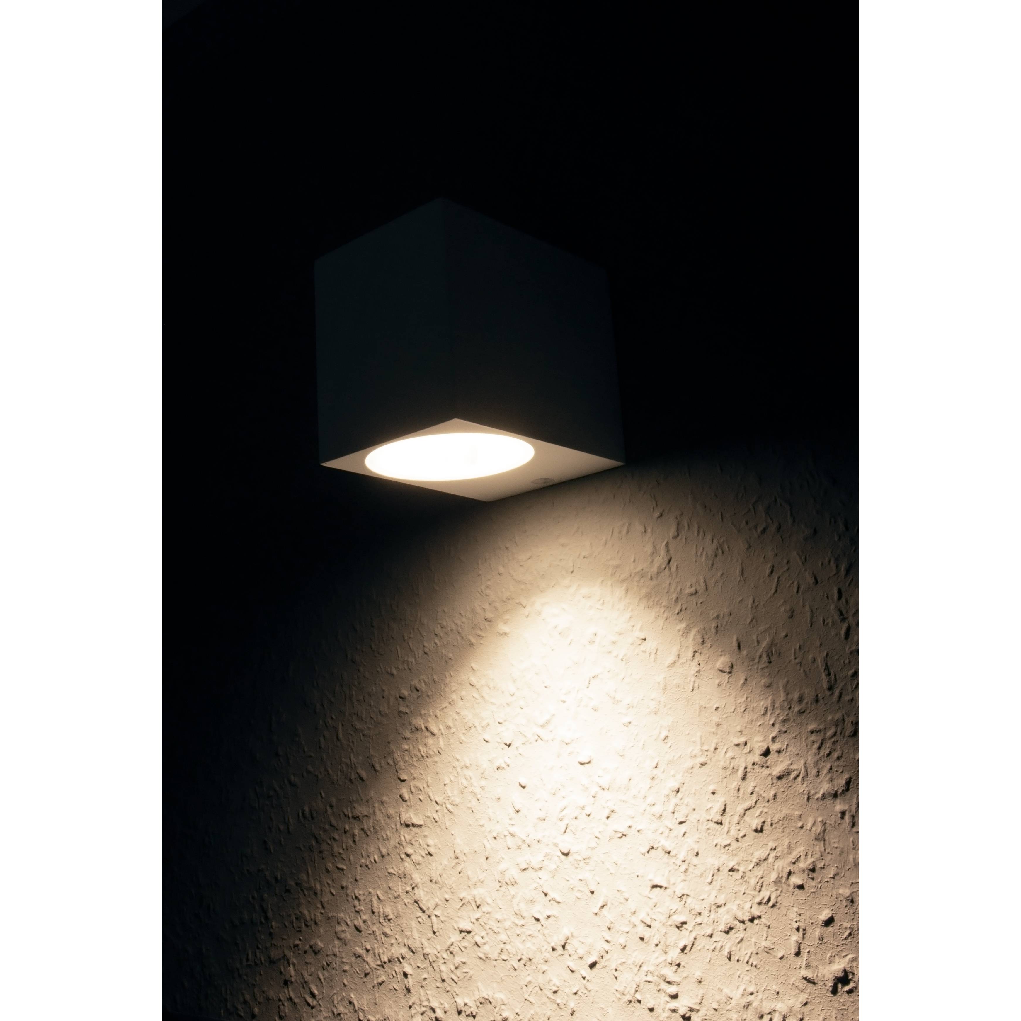 Wandleuchte McShine "Square-W" weiß, IP44, 1x GU10, Aluminium Gehäuse