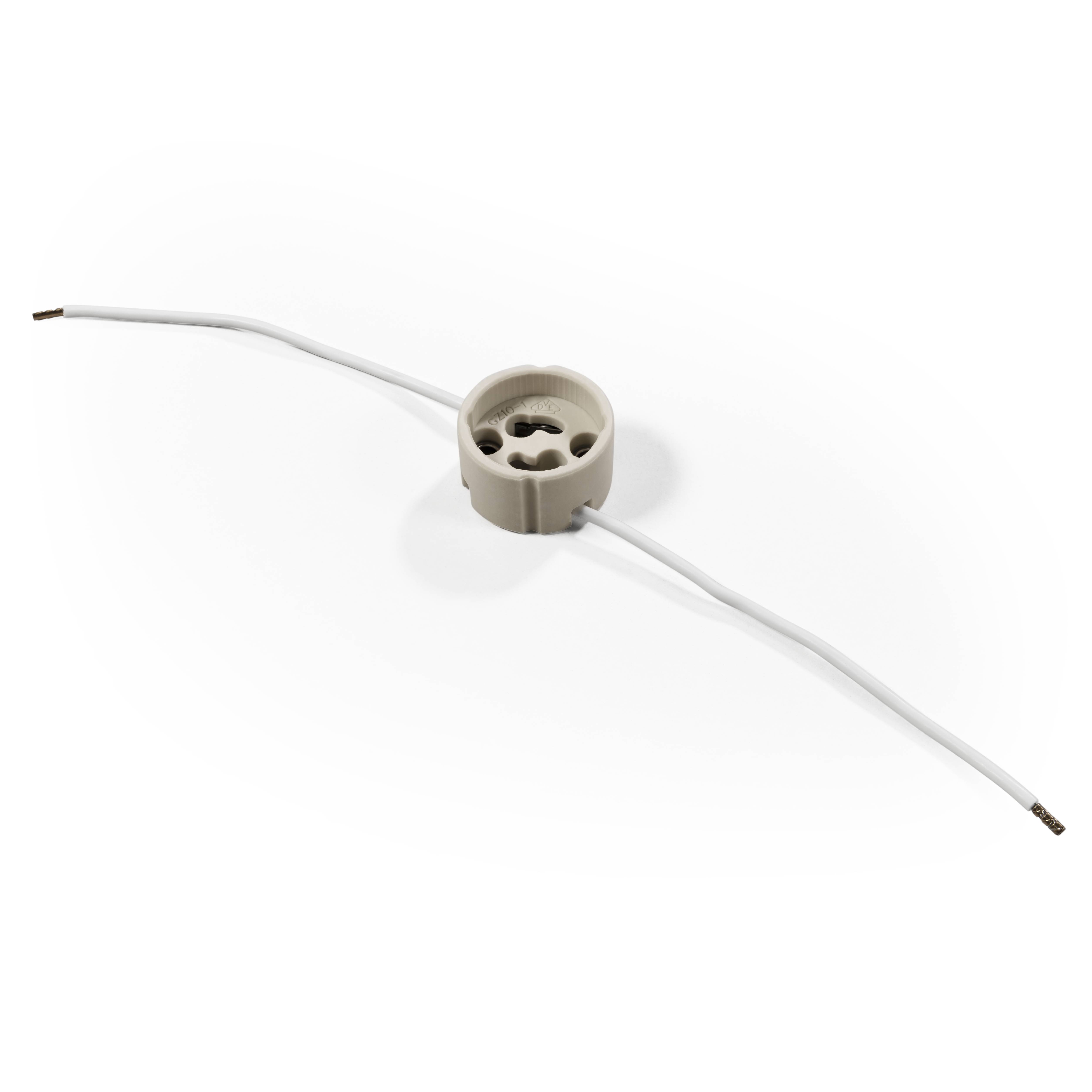 Lampenfassung McShine, GU10, 10cm Kabel, max. 250V/100W, seitlicher Kabelausgang