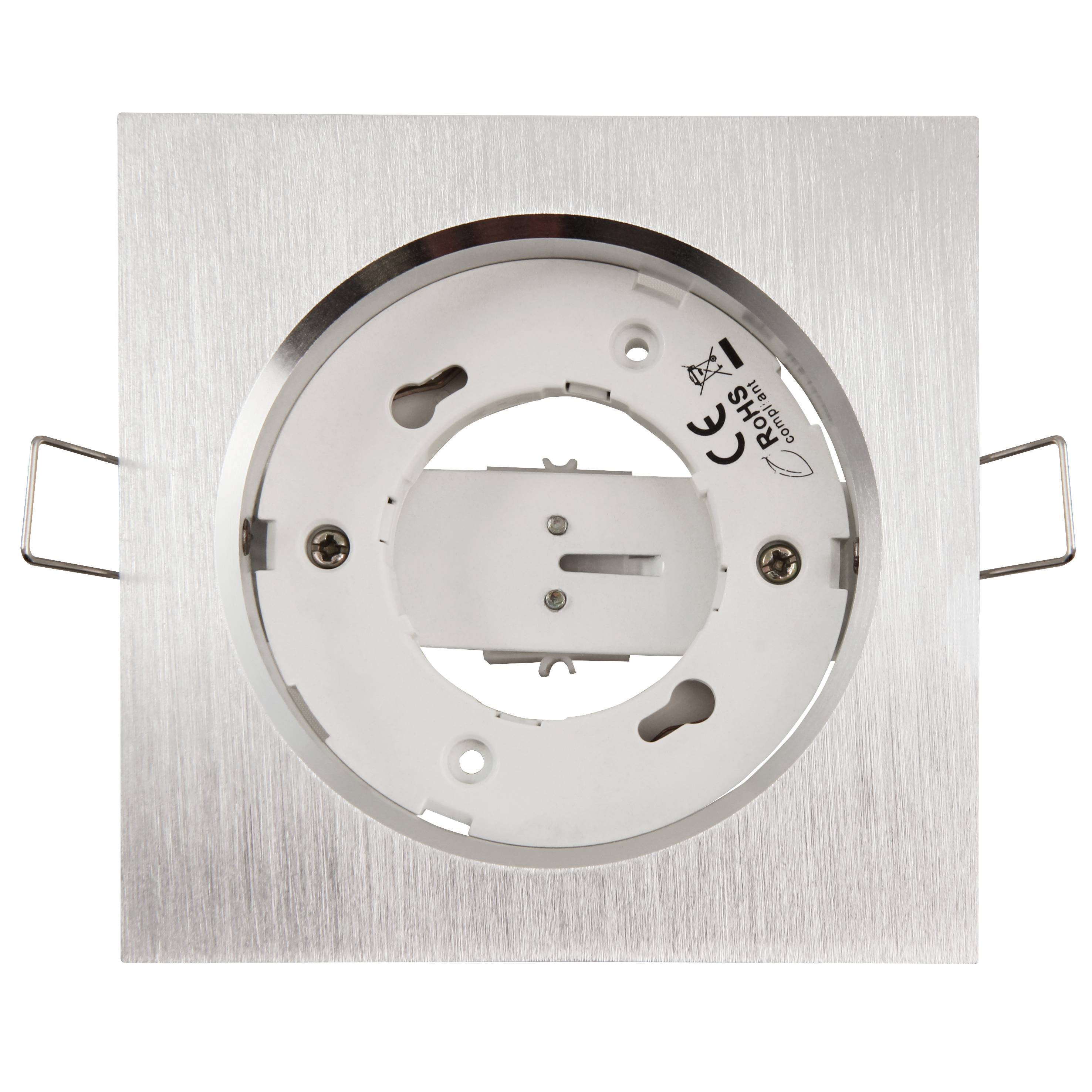 Einbaurahmen McShine "DL-304" eckig, 108x108mm, GX53, Eisen gebürstet