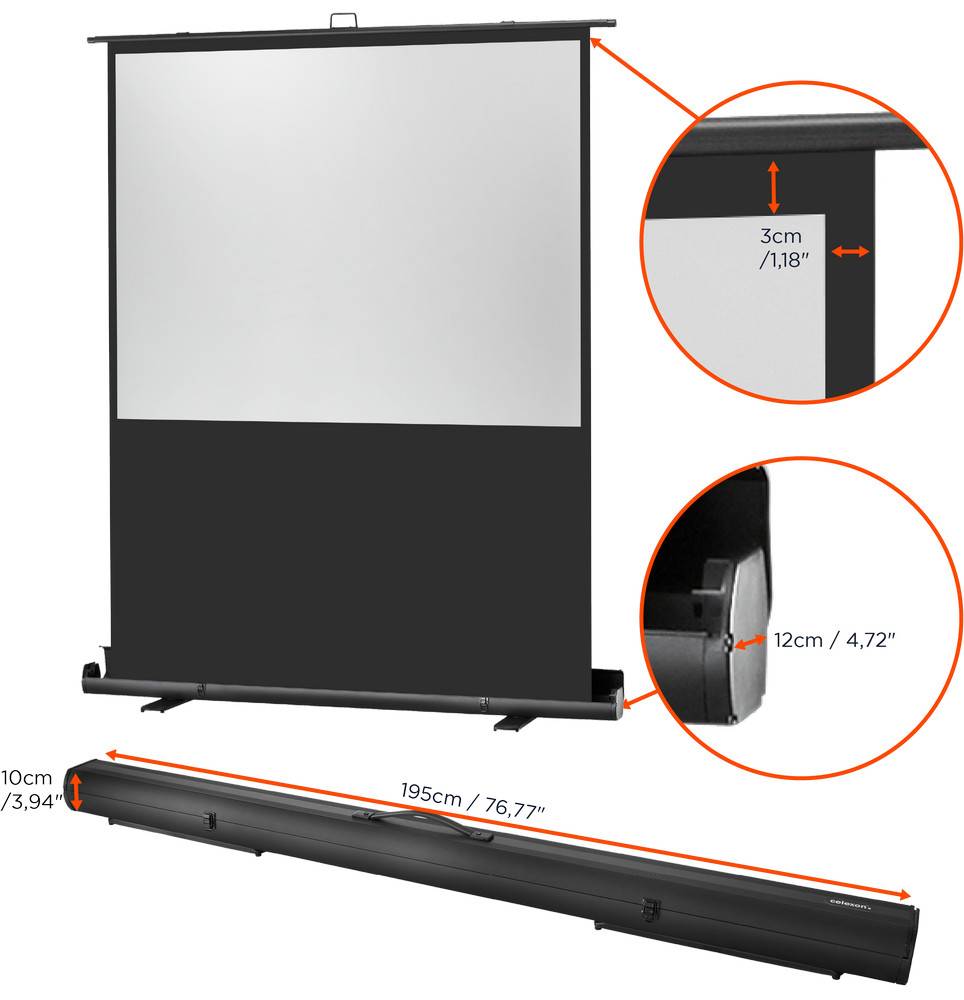 Celexon Ultramobil Plus Professional 1090367 Rollenkoffer Leinwand 174 x 98 cm Bildformat: 16:9