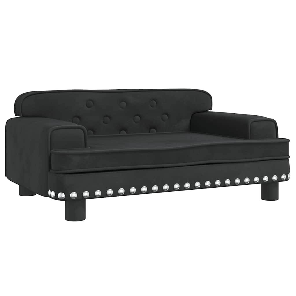 vidaXL Hundebett Schwarz 70x45x30 cm Samt