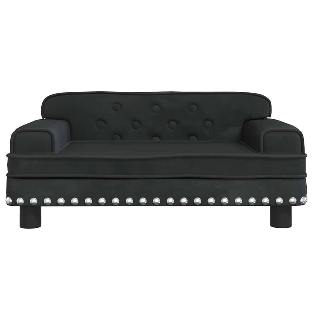 vidaXL Hundebett Schwarz 70x45x30 cm Samt