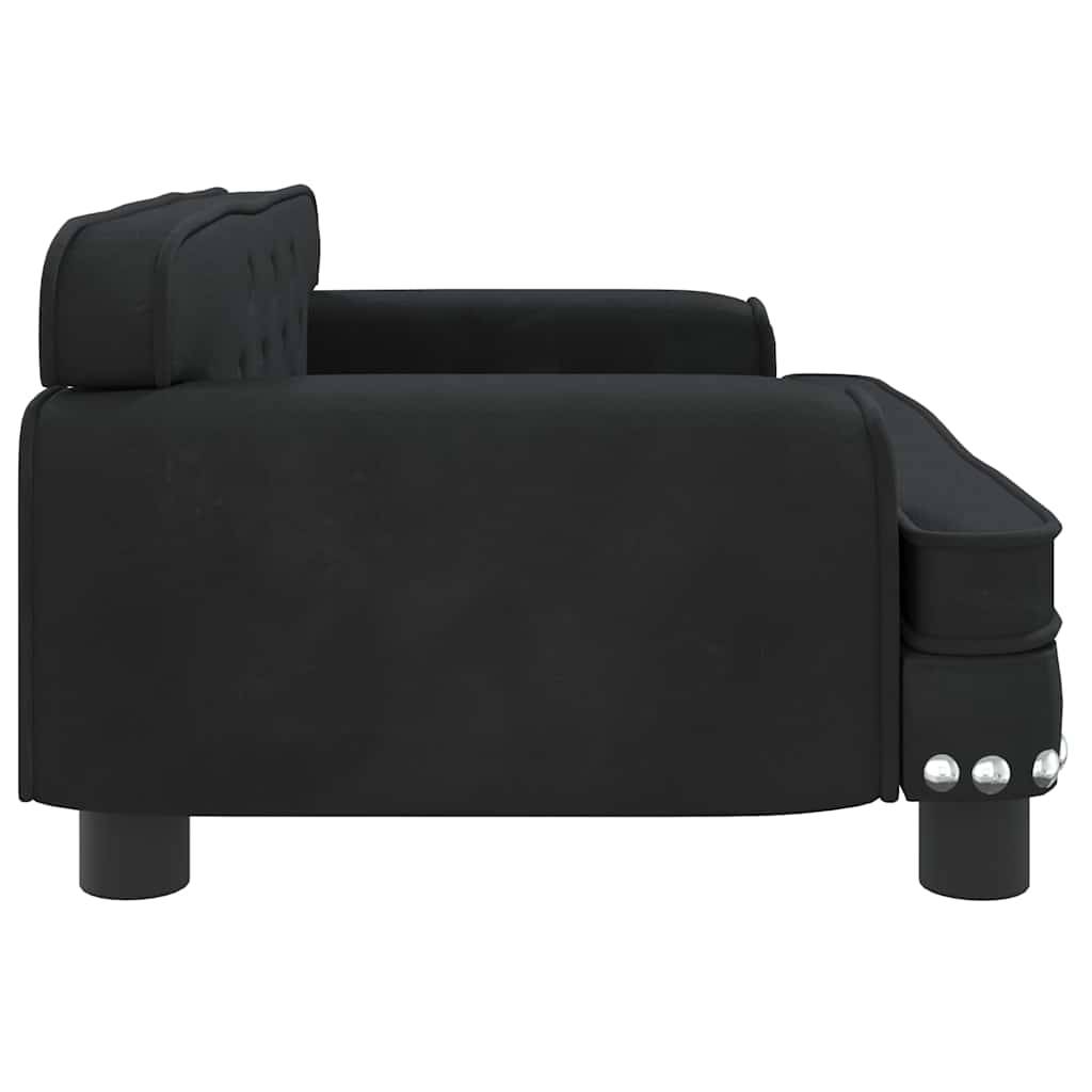 vidaXL Hundebett Schwarz 70x45x30 cm Samt