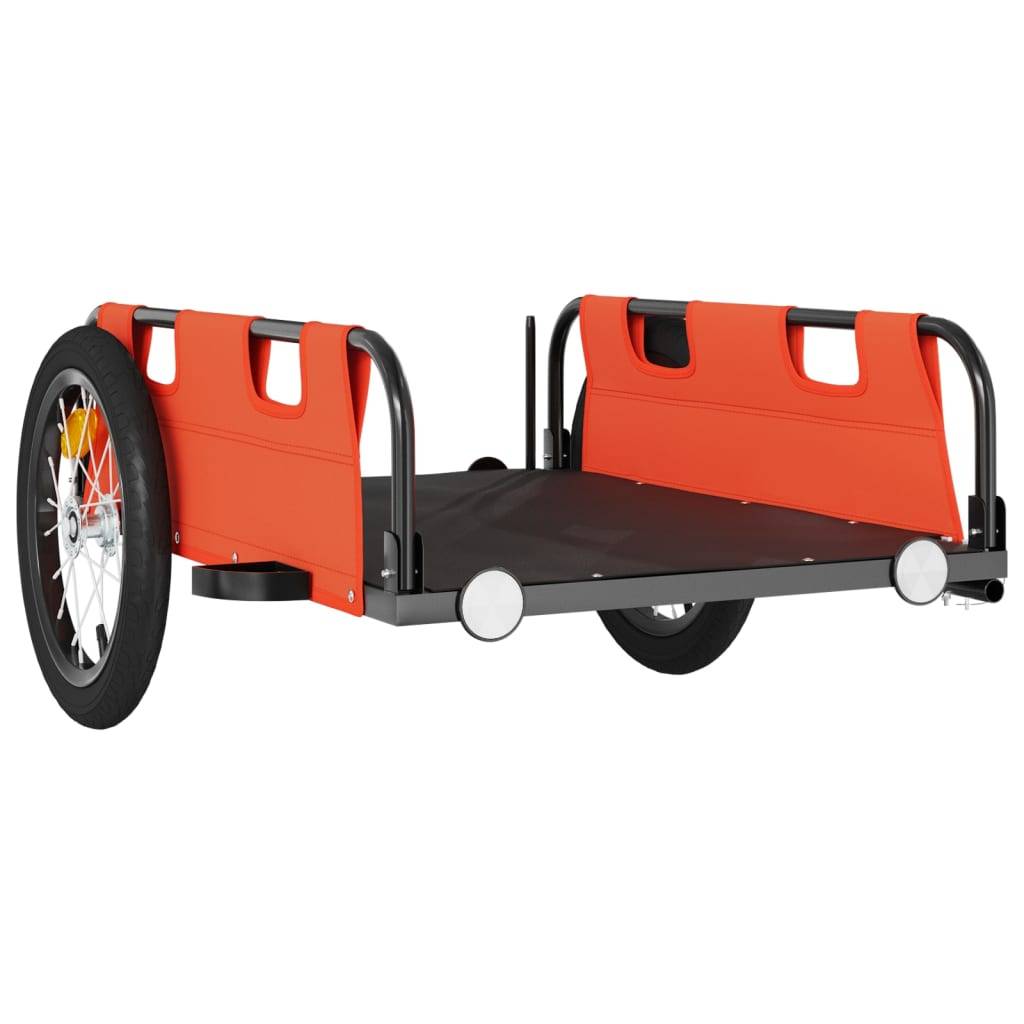 vidaXL Fahrradanhänger Orange Oxford-Gewebe und Eisen