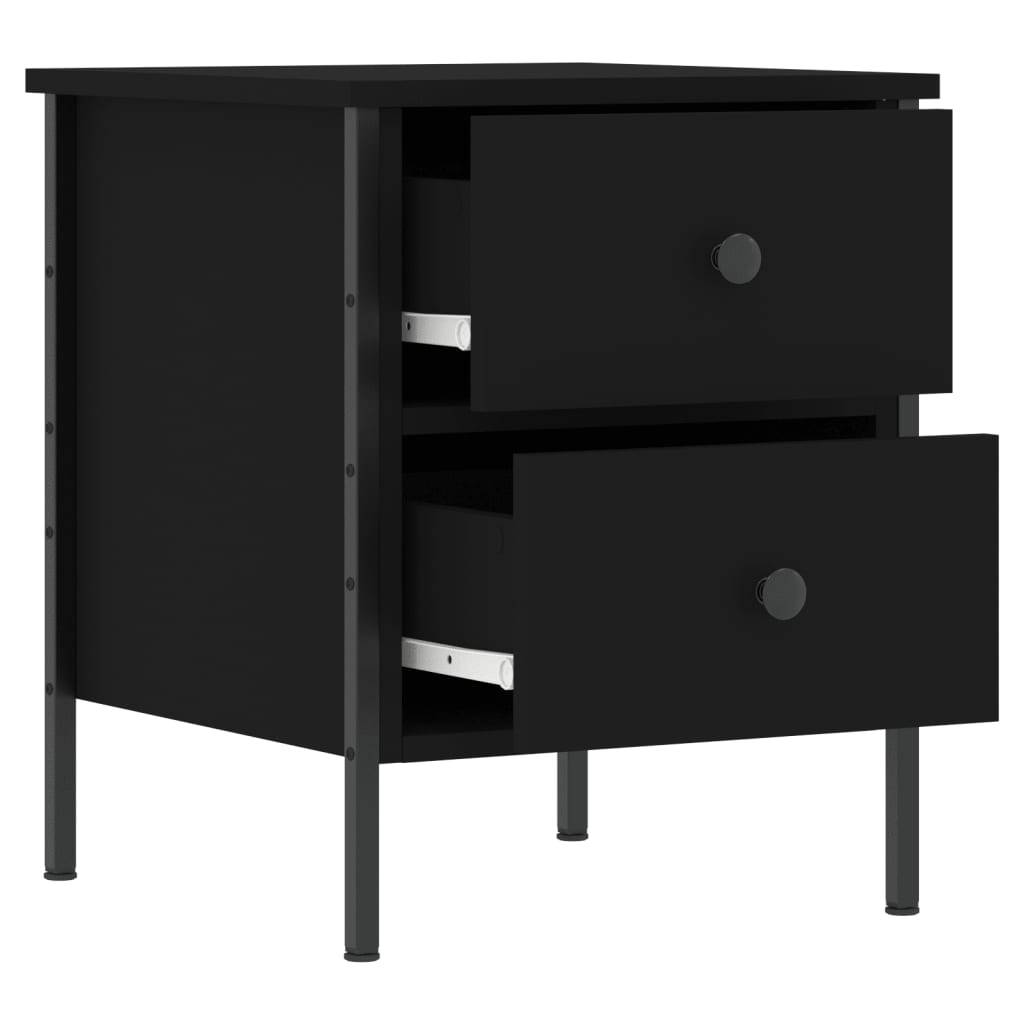 vidaXL Nachttisch Schwarz 40x42x50 cm Holzwerkstoff
