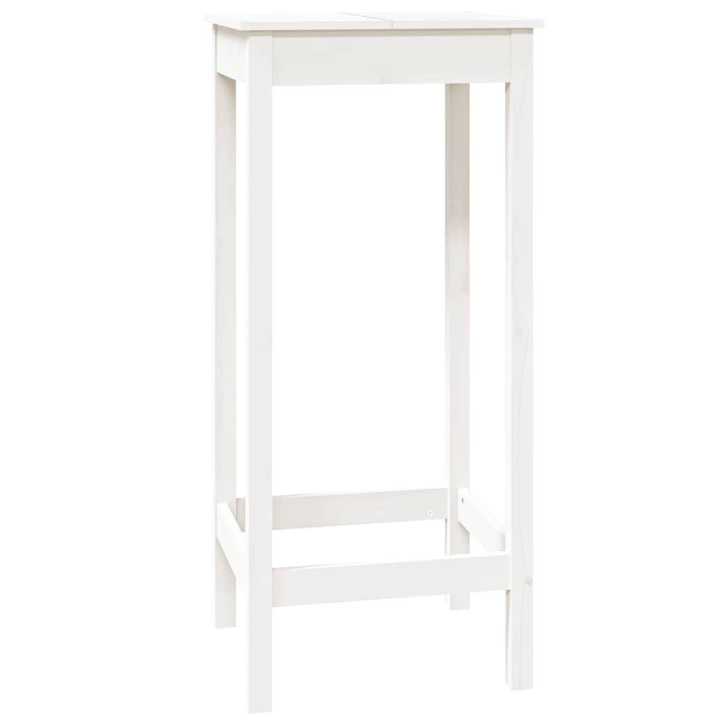 vidaXL Bartisch Weiß 50x50x110 cm Massivholz Kiefer